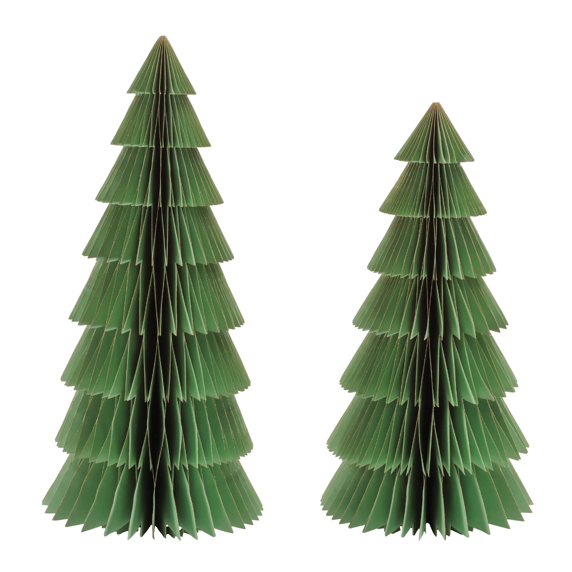 Melrose Green Layered Paper Tree Décor Set