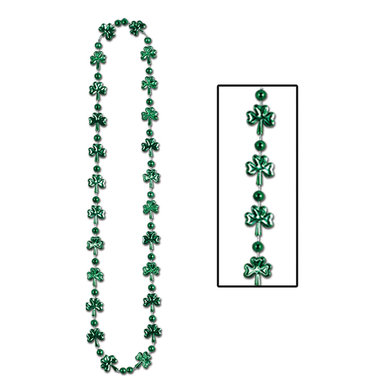 Beistle 33" Shamrock Beads Necklaces, 12ct.