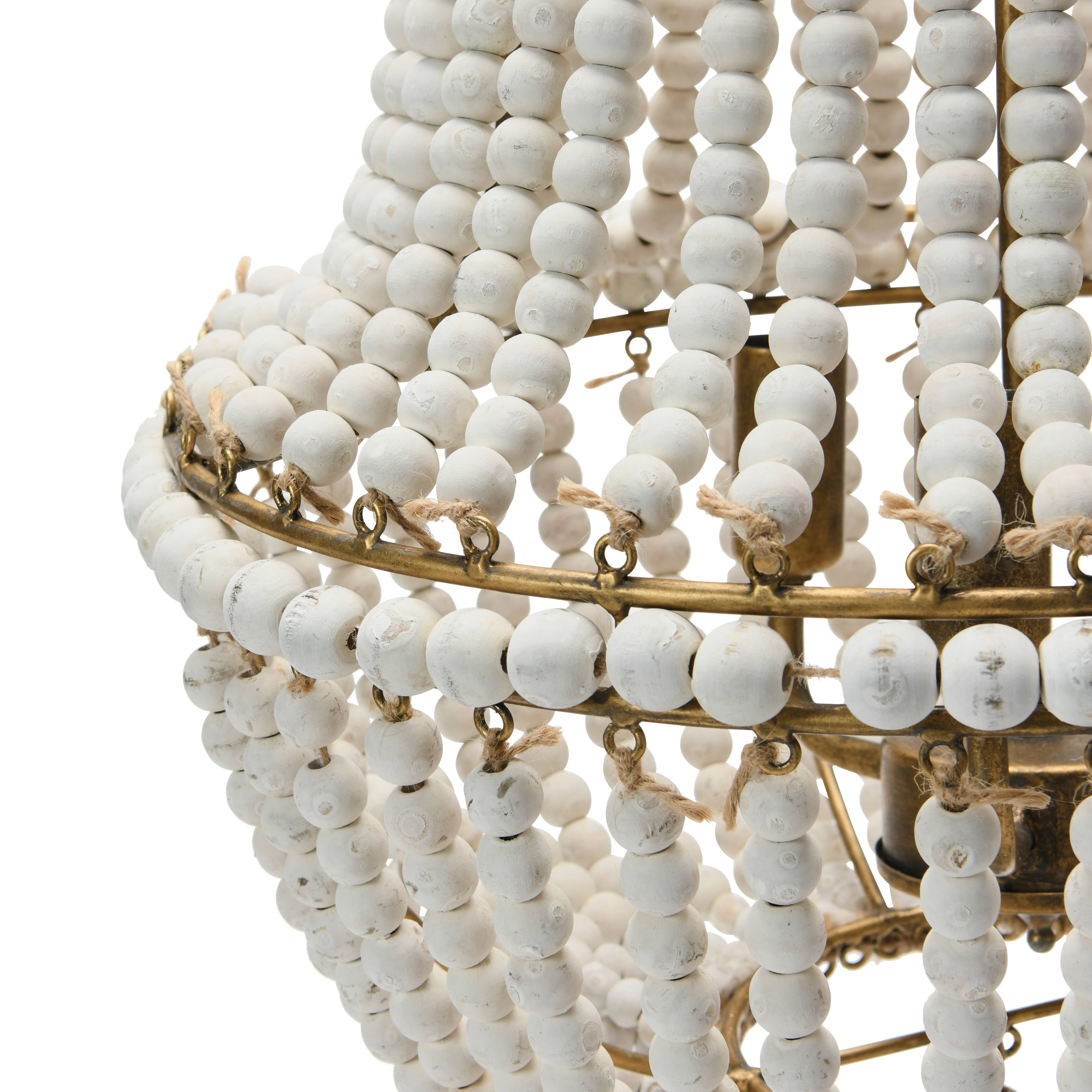 Hello Honey® 21" Draped Wood Bead Chandelier