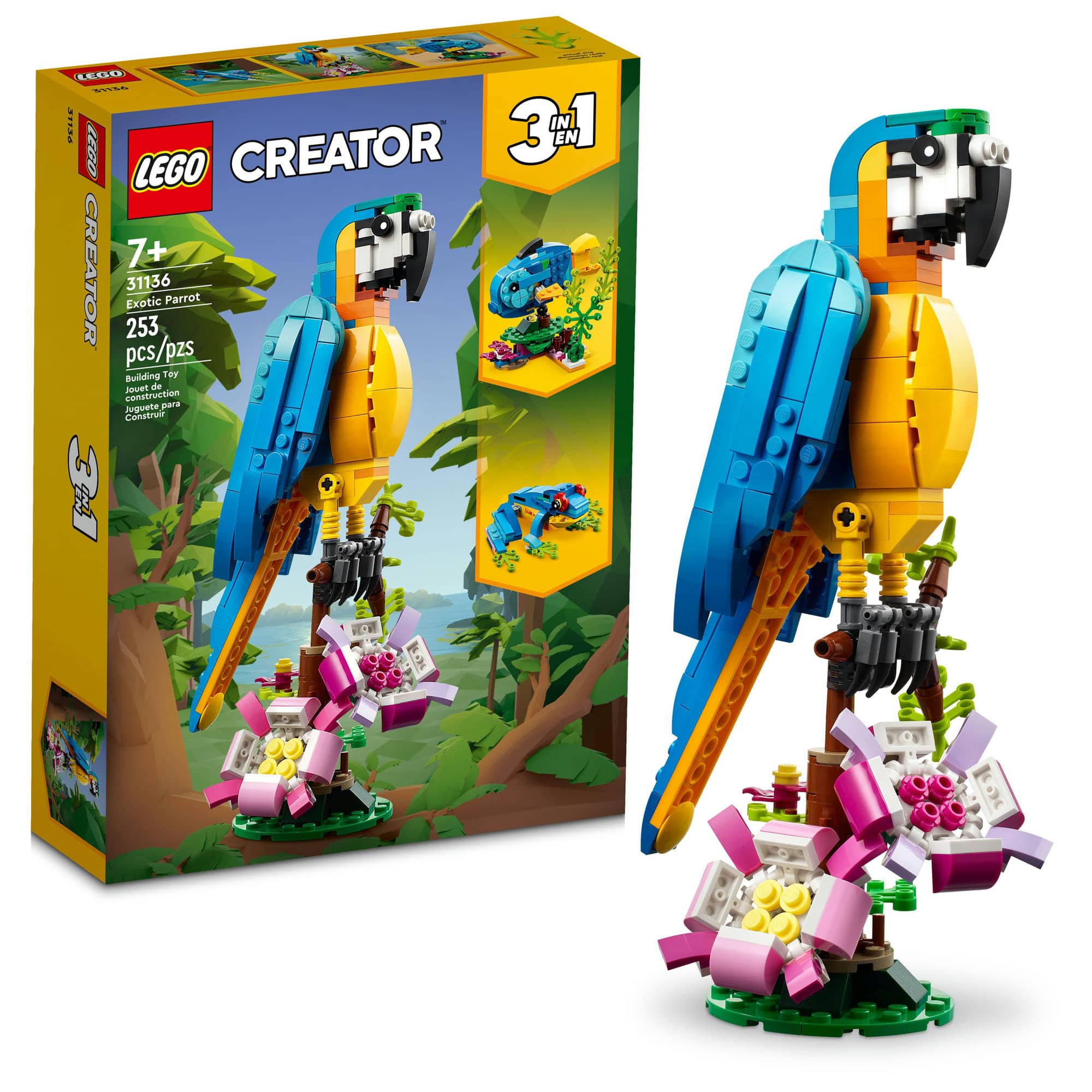 LEGO® Creator Exotic Parrot 31136 Building Toy Set (253 Pieces)