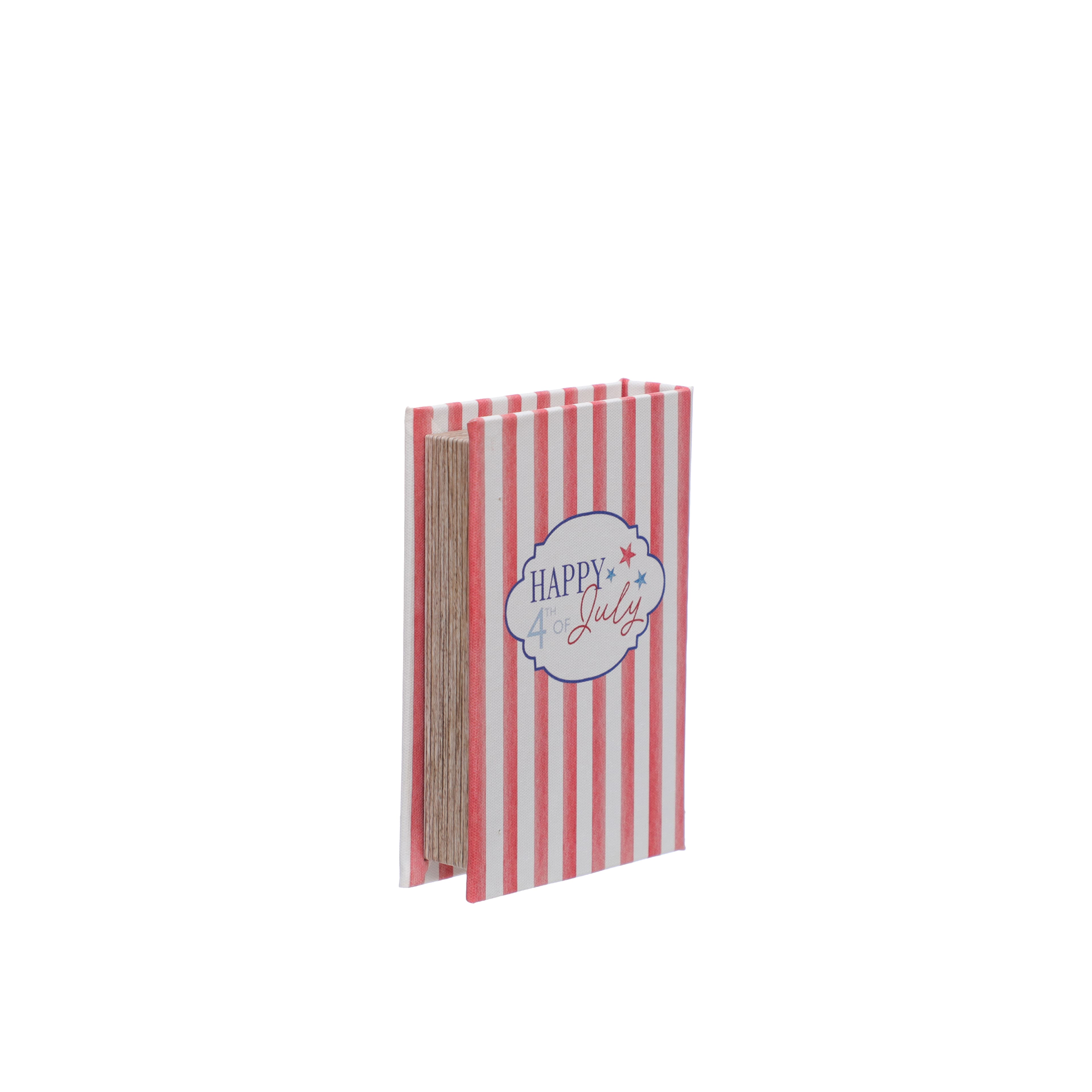 Red, White & Blue 5.25" Happy 4th of July Tabletop Book Box by Celebrate It™