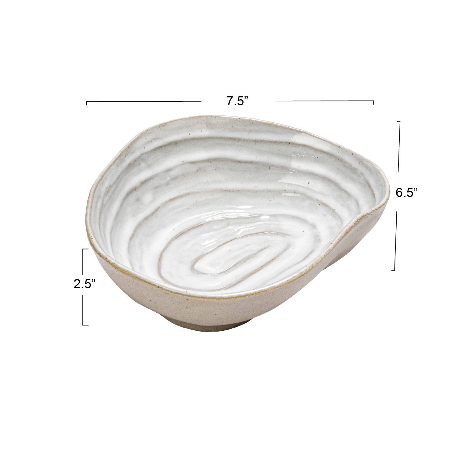 Hello Honey® 7.25" White Stoneware Shell Bowls, 6ct.