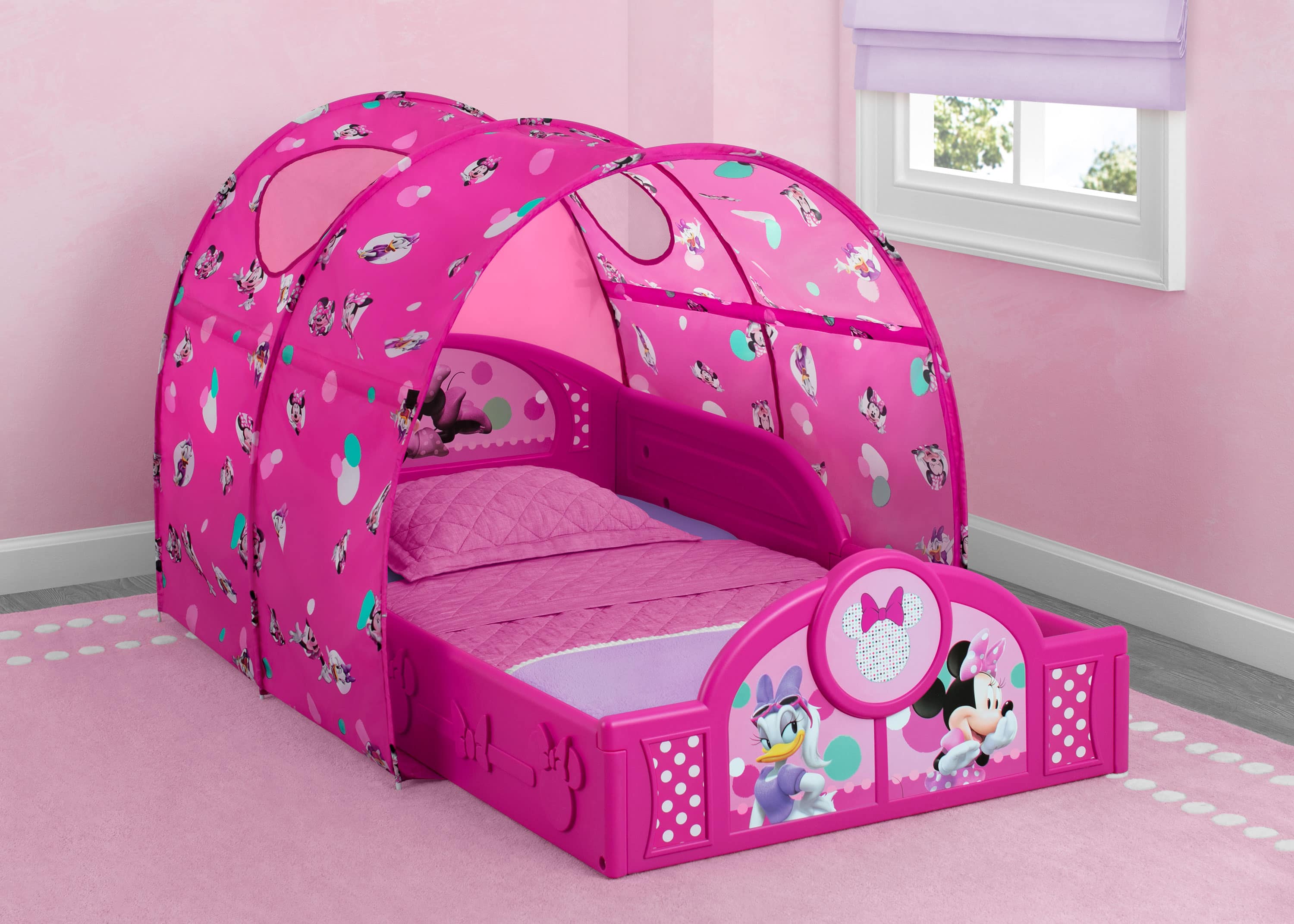 Delta Children Disney® Minnie Mouse Sleep & Play Toddler Bed with Canopy