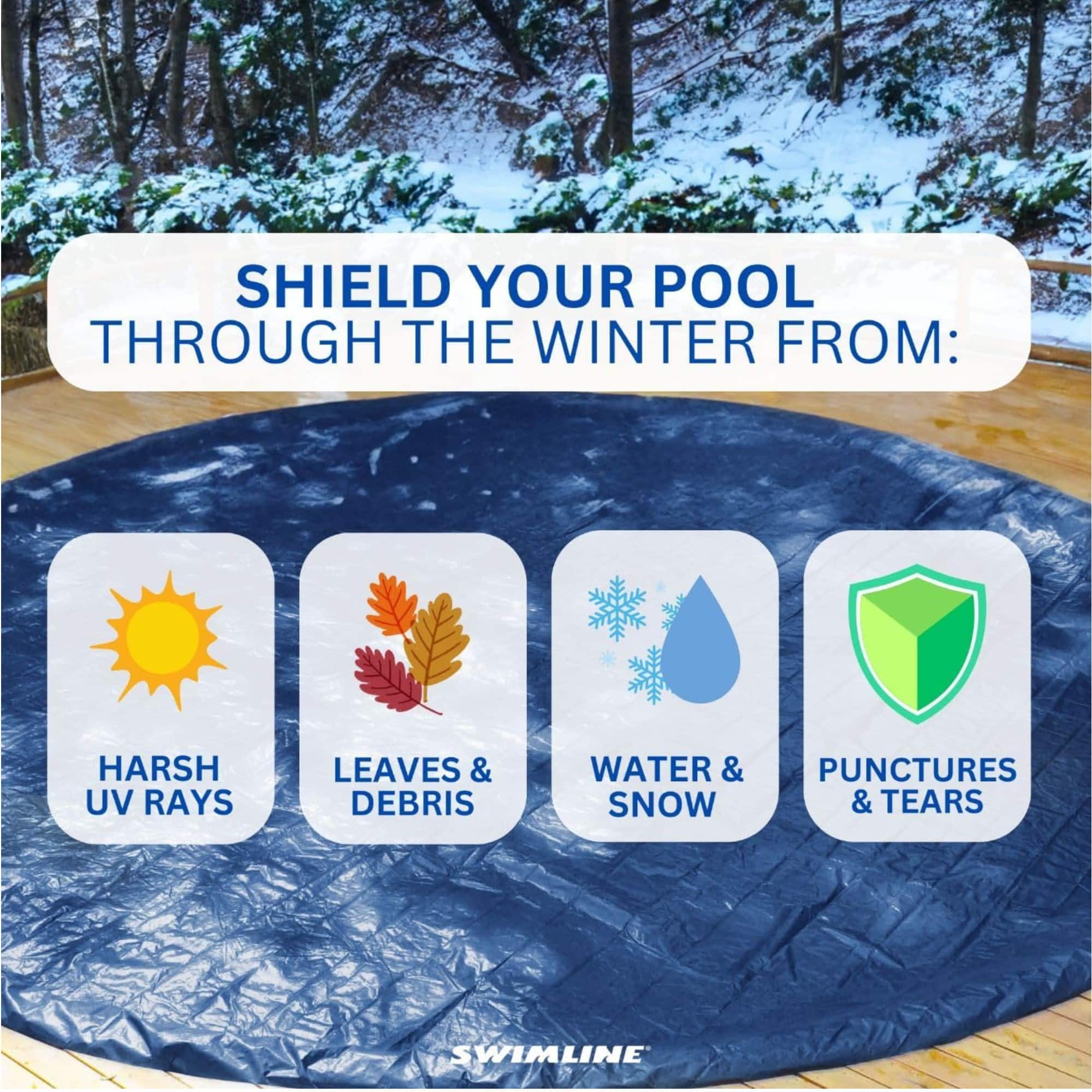 Swim Central 21ft. Blue Oval Super Guard Above Ground Swimming Pool Winter Cover