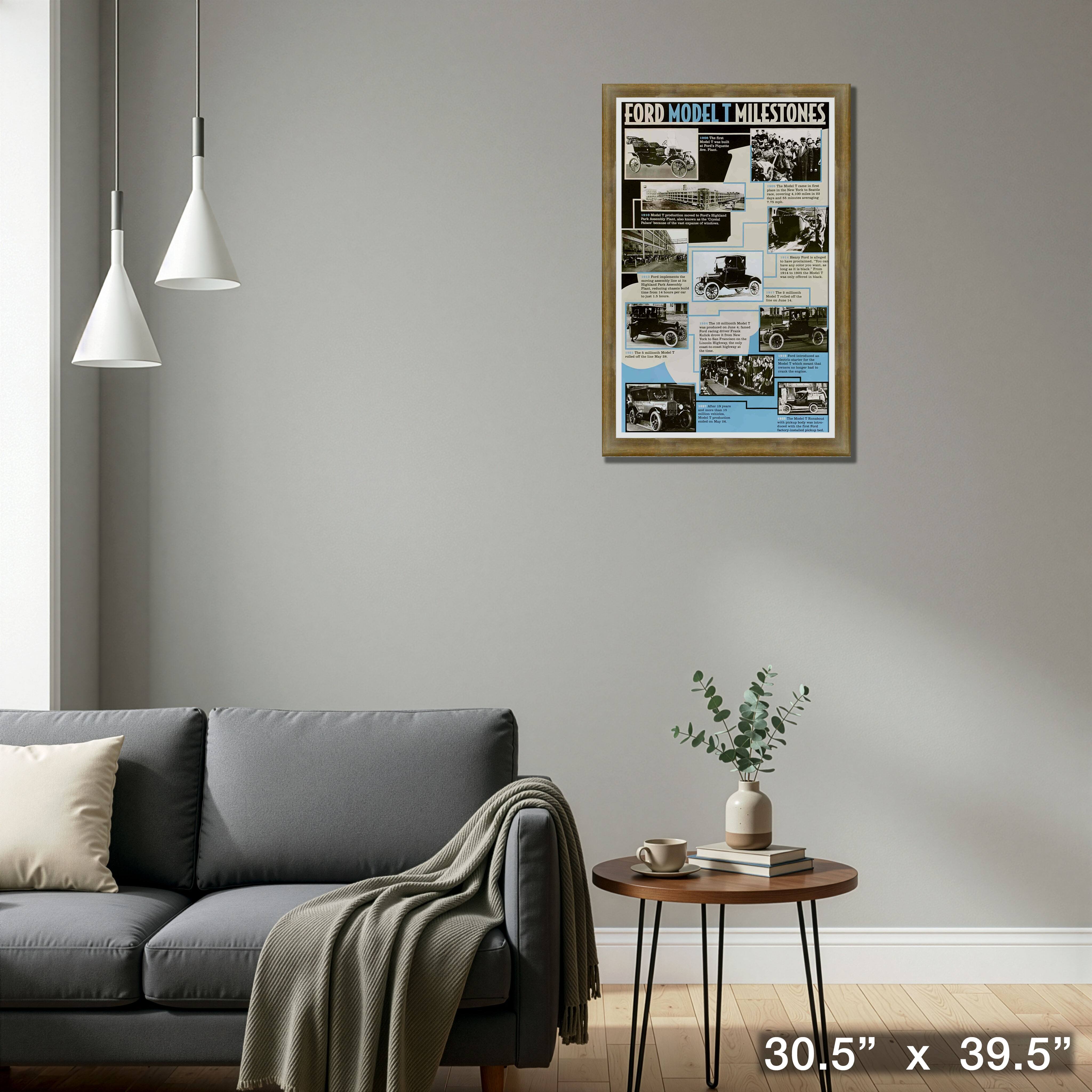 Ford Model T Milestones Framed Print 30.5" x 39.5"