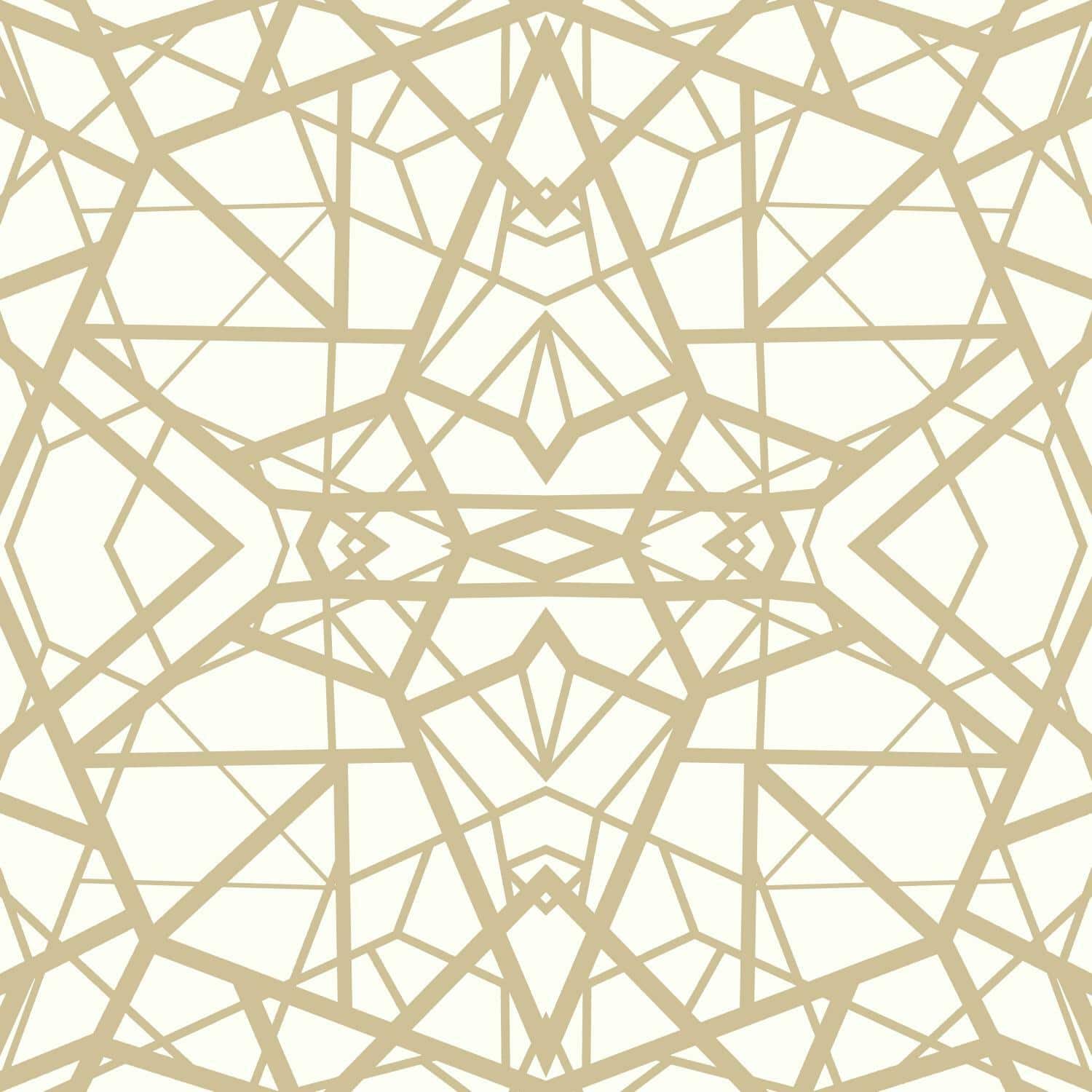 RoomMates White & Gold Shatter Geometric Peel & Stick Wallpaper