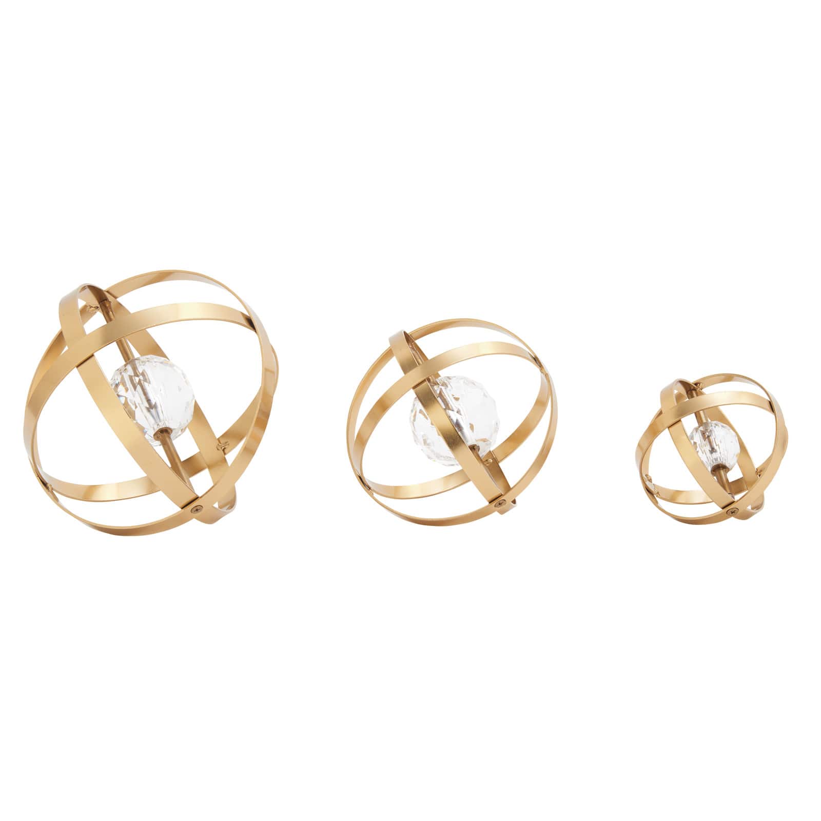 Metal Glam Geometric Sculpture Set