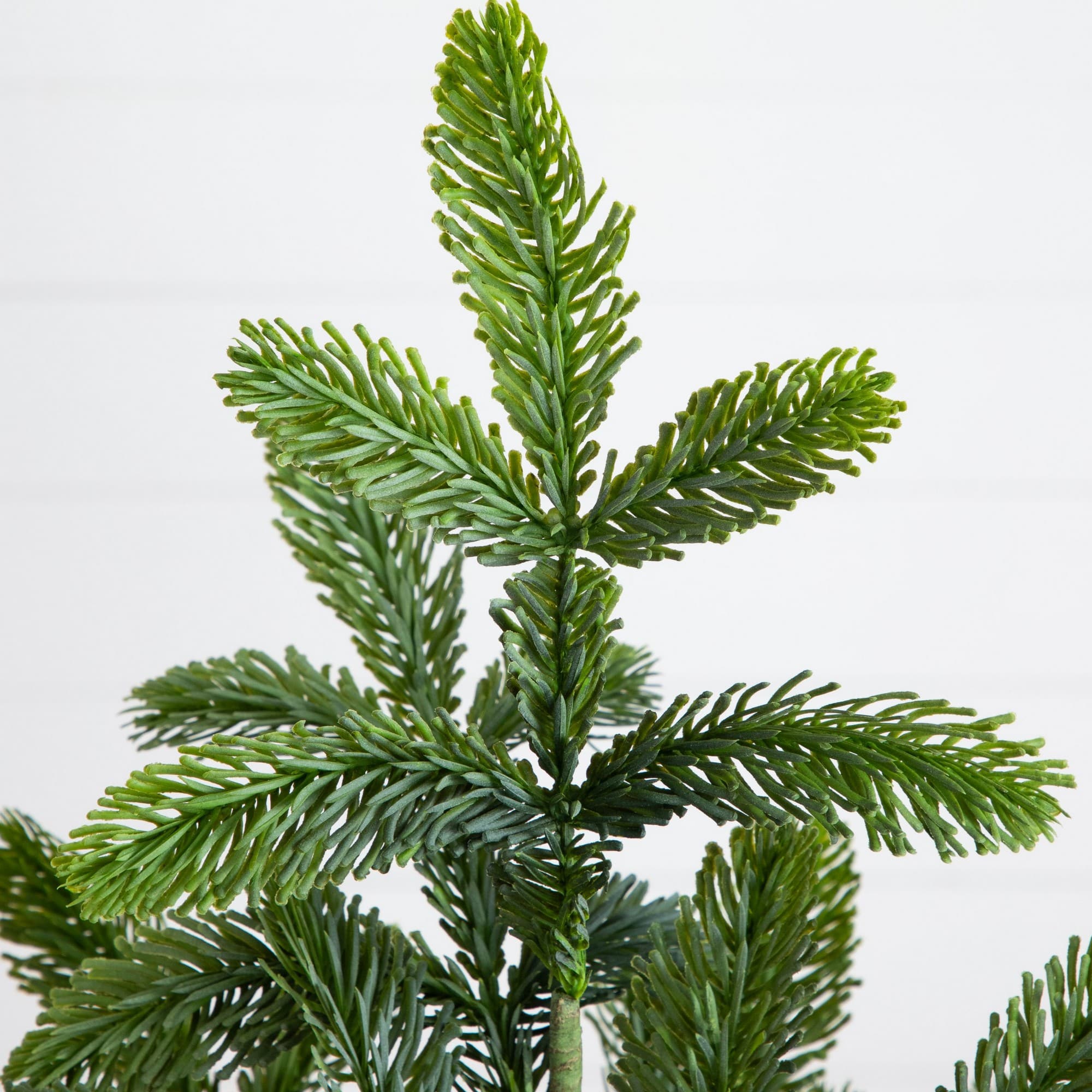Nearly Natural 24" Artificial Real Touch Christmas Pine in White Decorative Planter