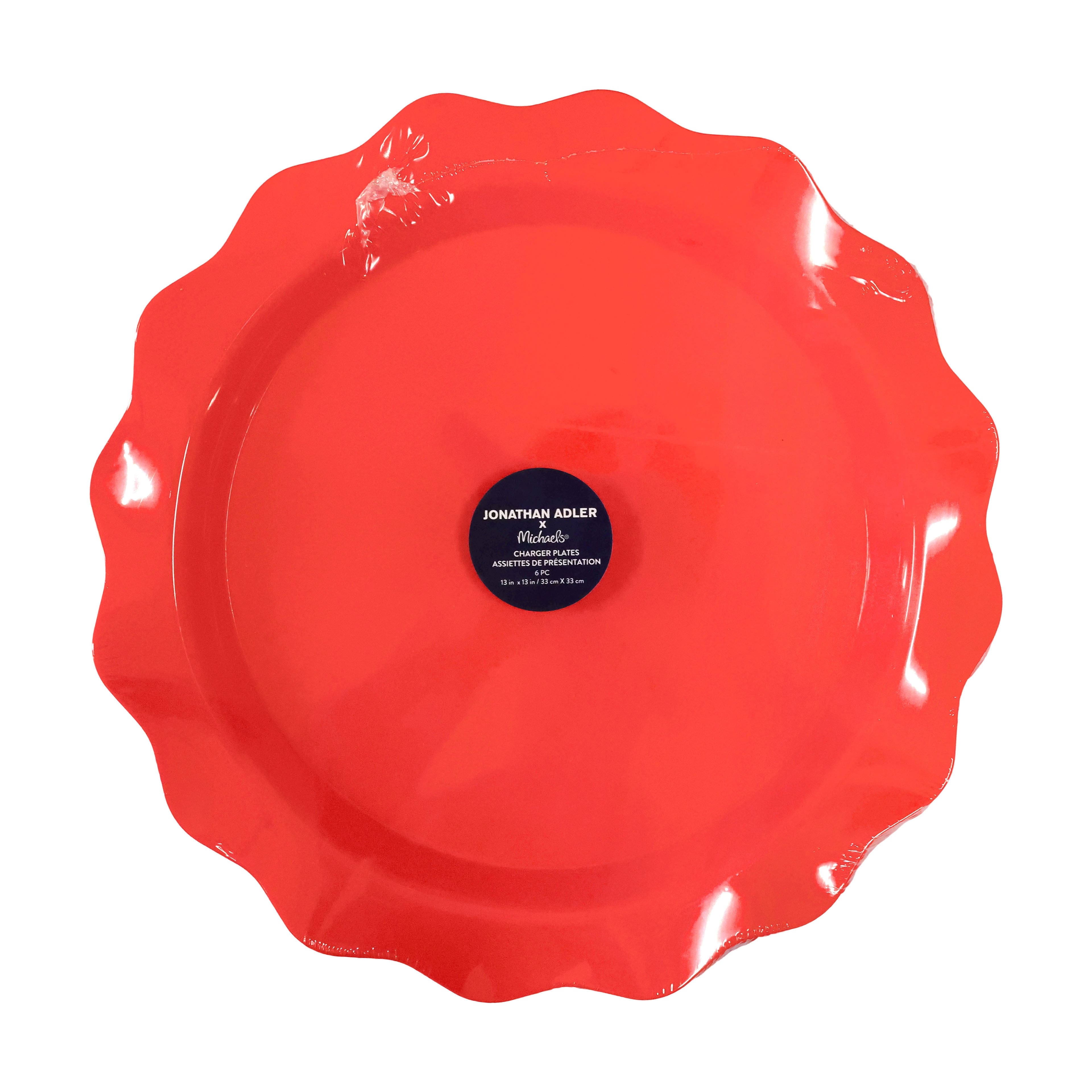 Jonathan Adler x Michaels 13" Red Charger Plates, 6ct.