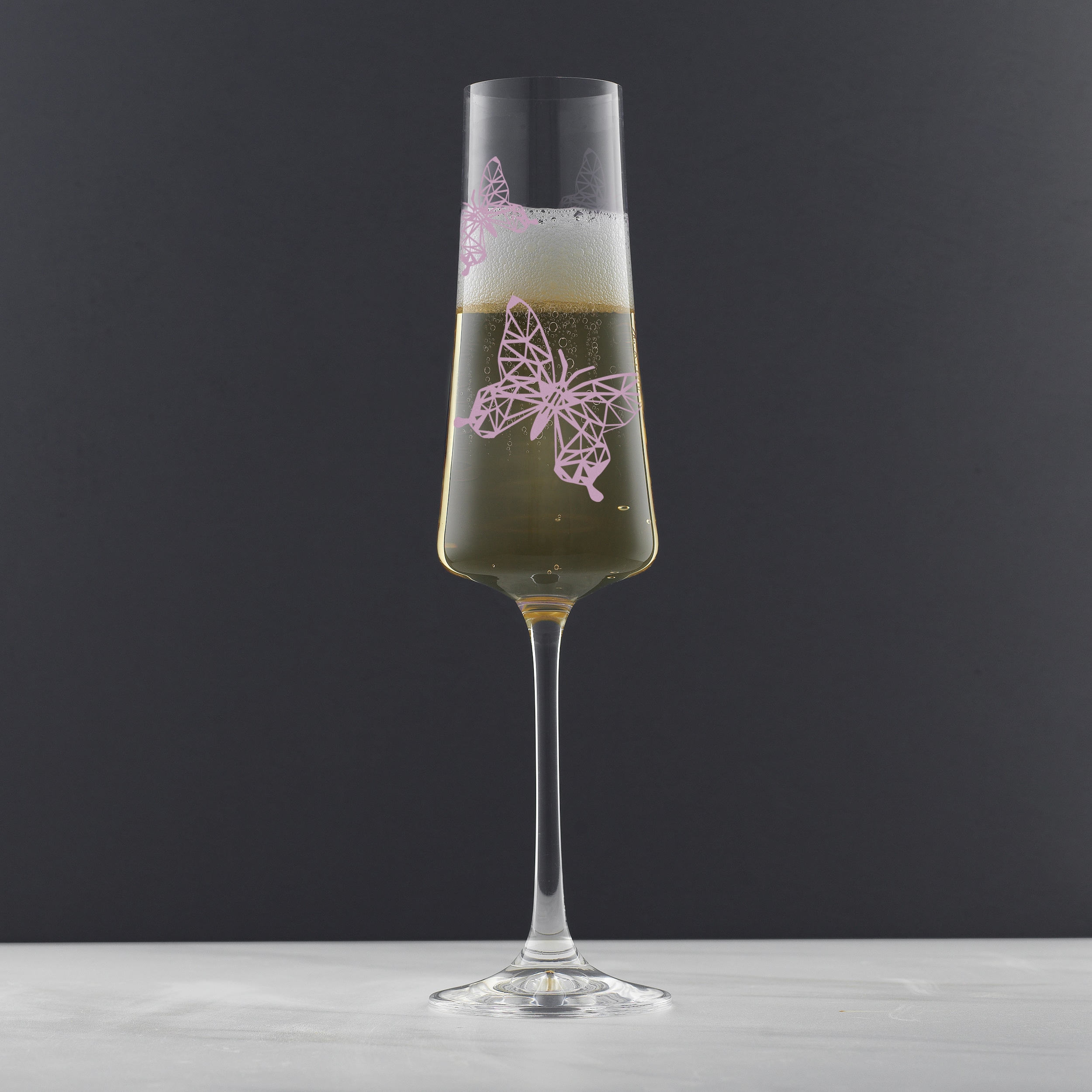 JoyJolt® 10oz. Meadow Butterfly Crystal Champagne Flute Set, 2ct.