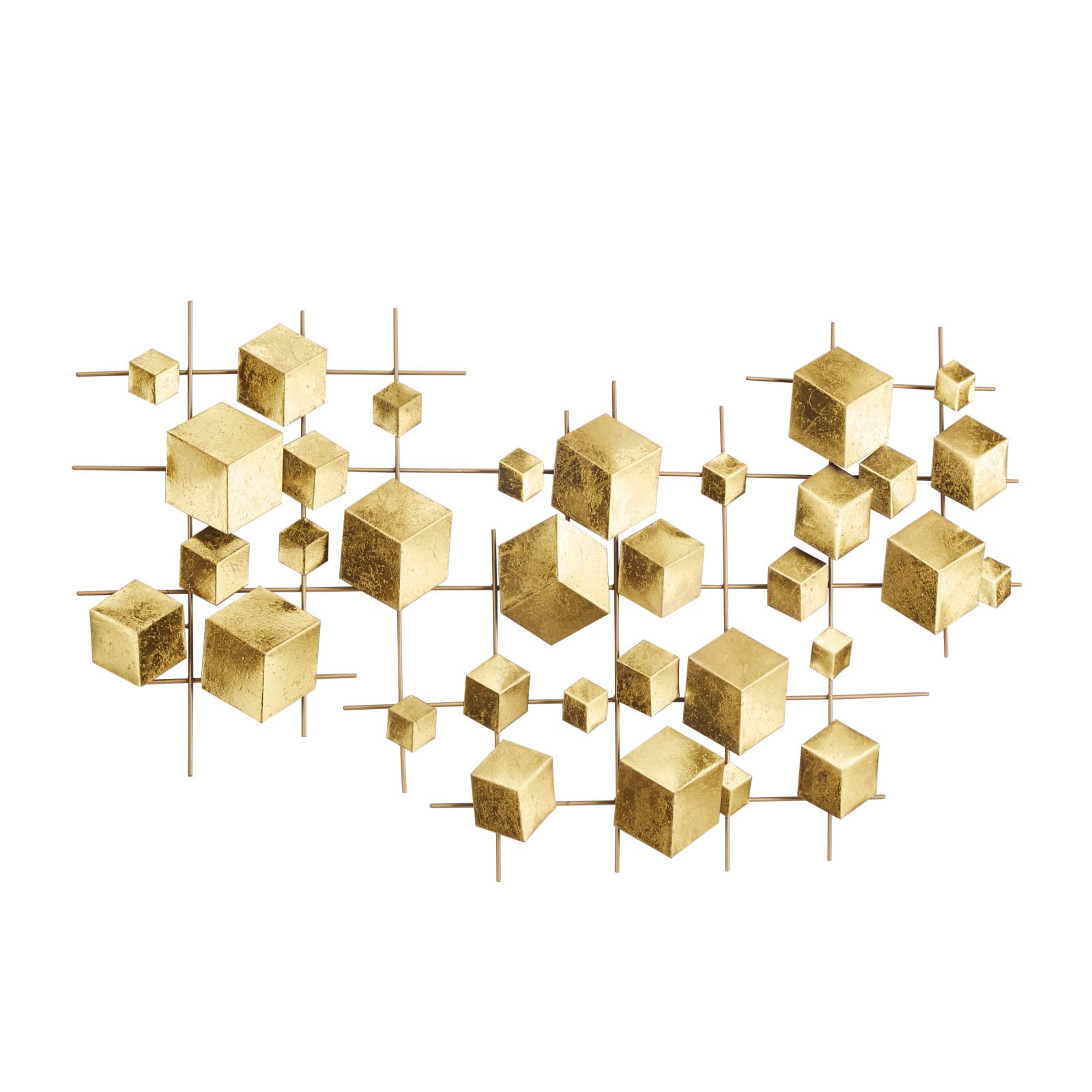 Gold Metal Glam Wall Decor, 20" x 36" x 2"