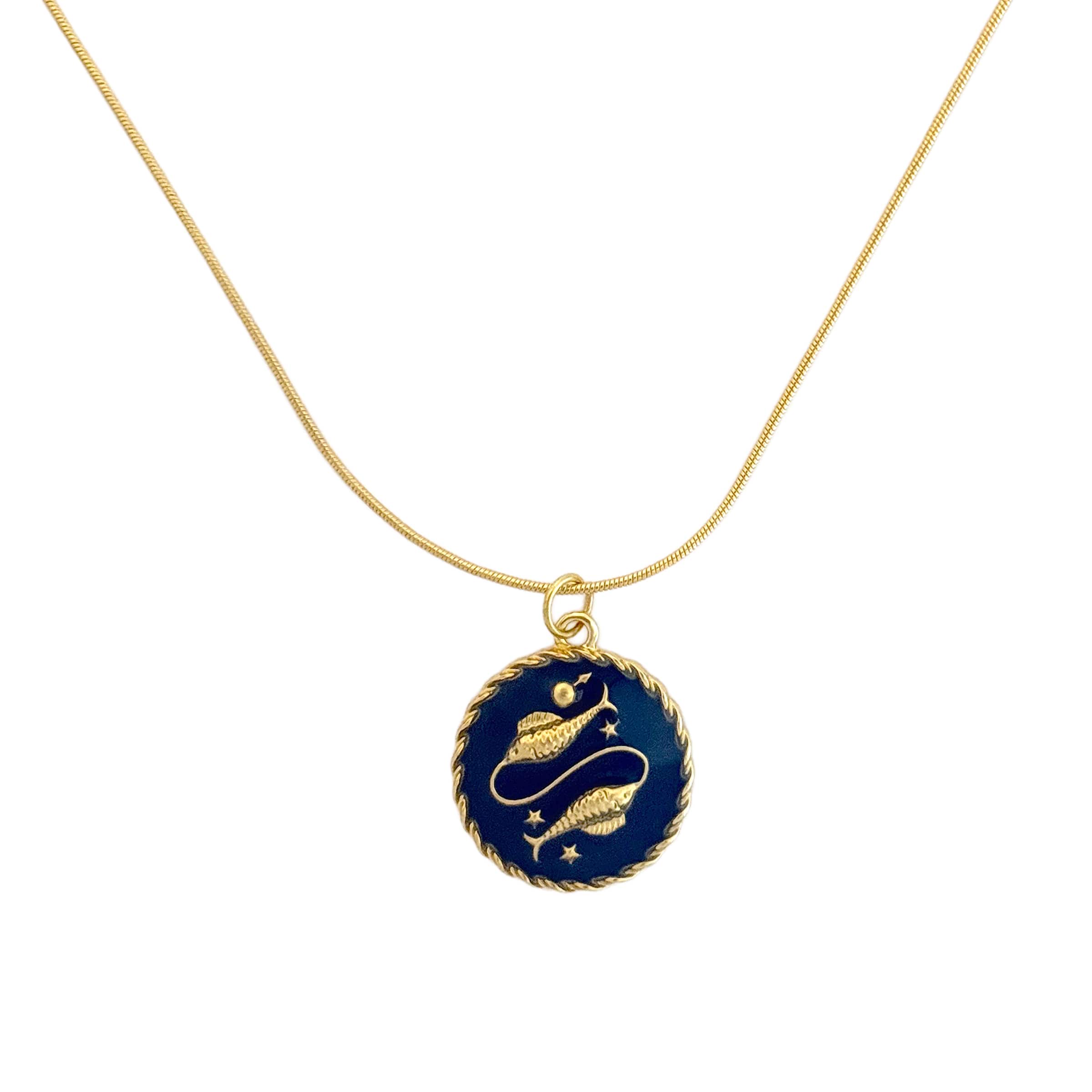 Charmed Bar Enameled Round Metal Zodiac Charm by Bead Landing