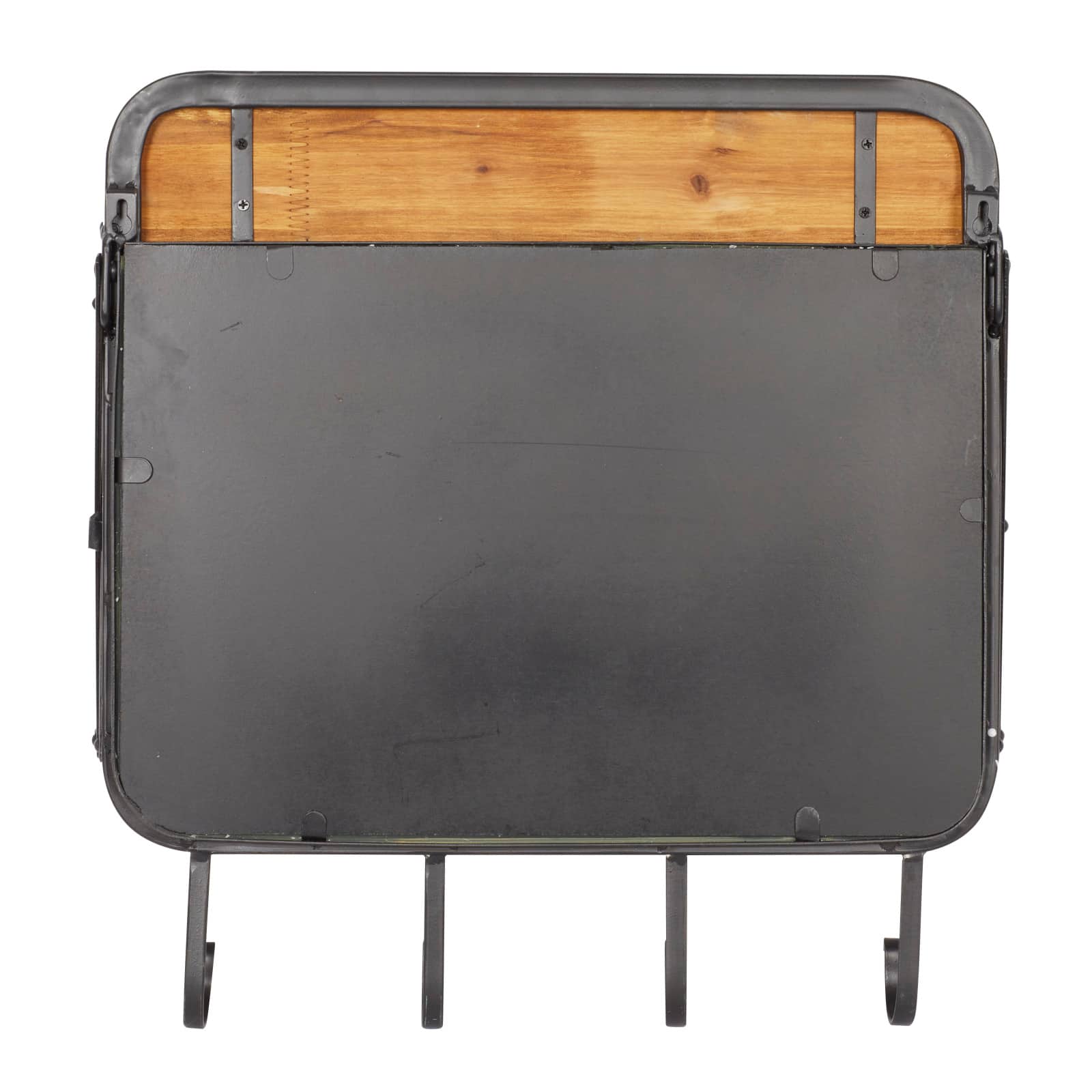 Brown Metal Industrial Wall Hook, 19" x 19" x 14"