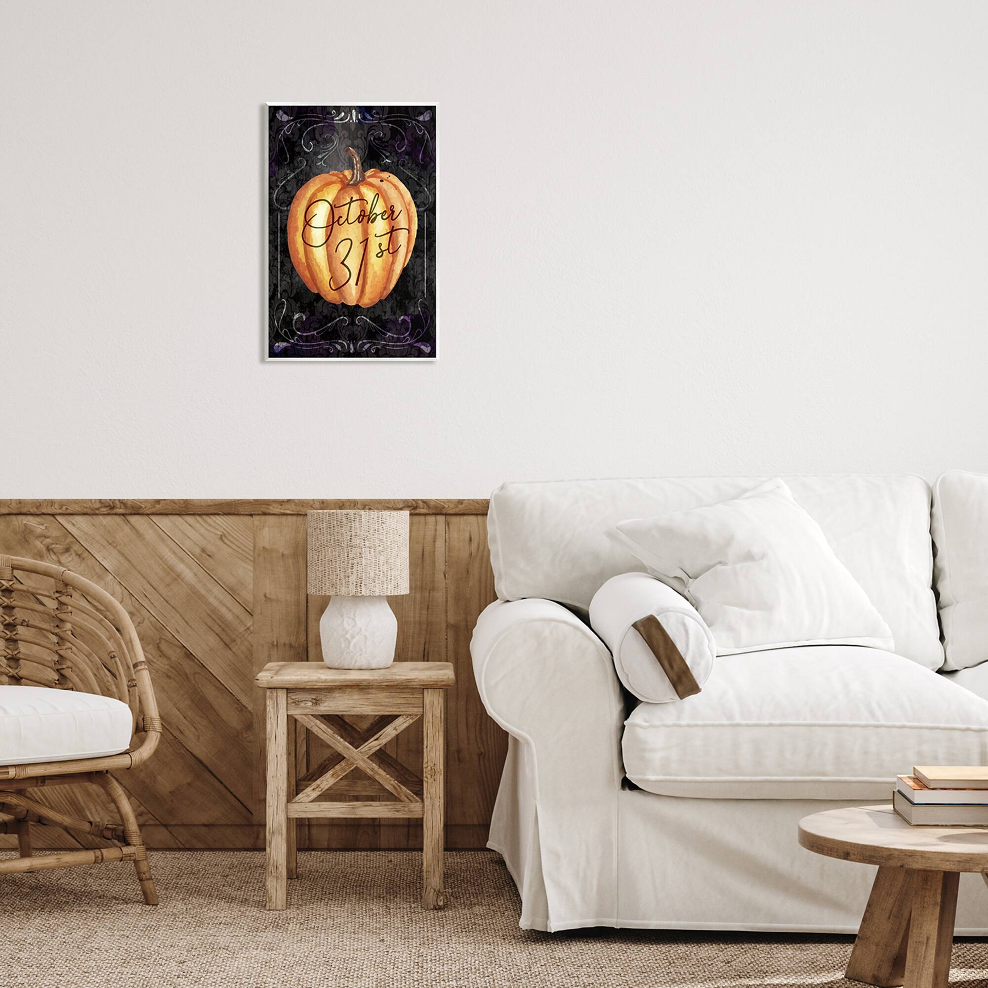 Stupell Industries October 31st Halloween Pumpkin Wall Plaque Art