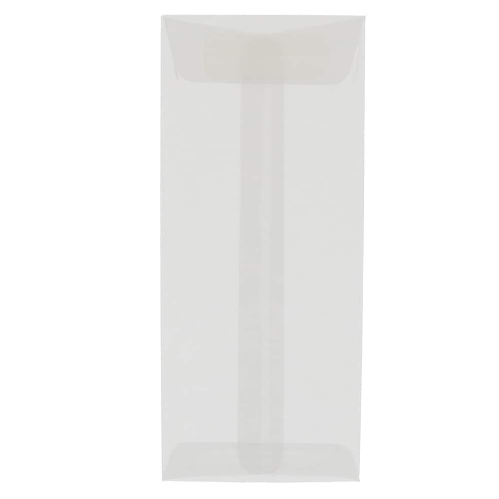 JAM Paper 5" x 11.5" Translucent Clear Vellum Envelopes, 25ct.