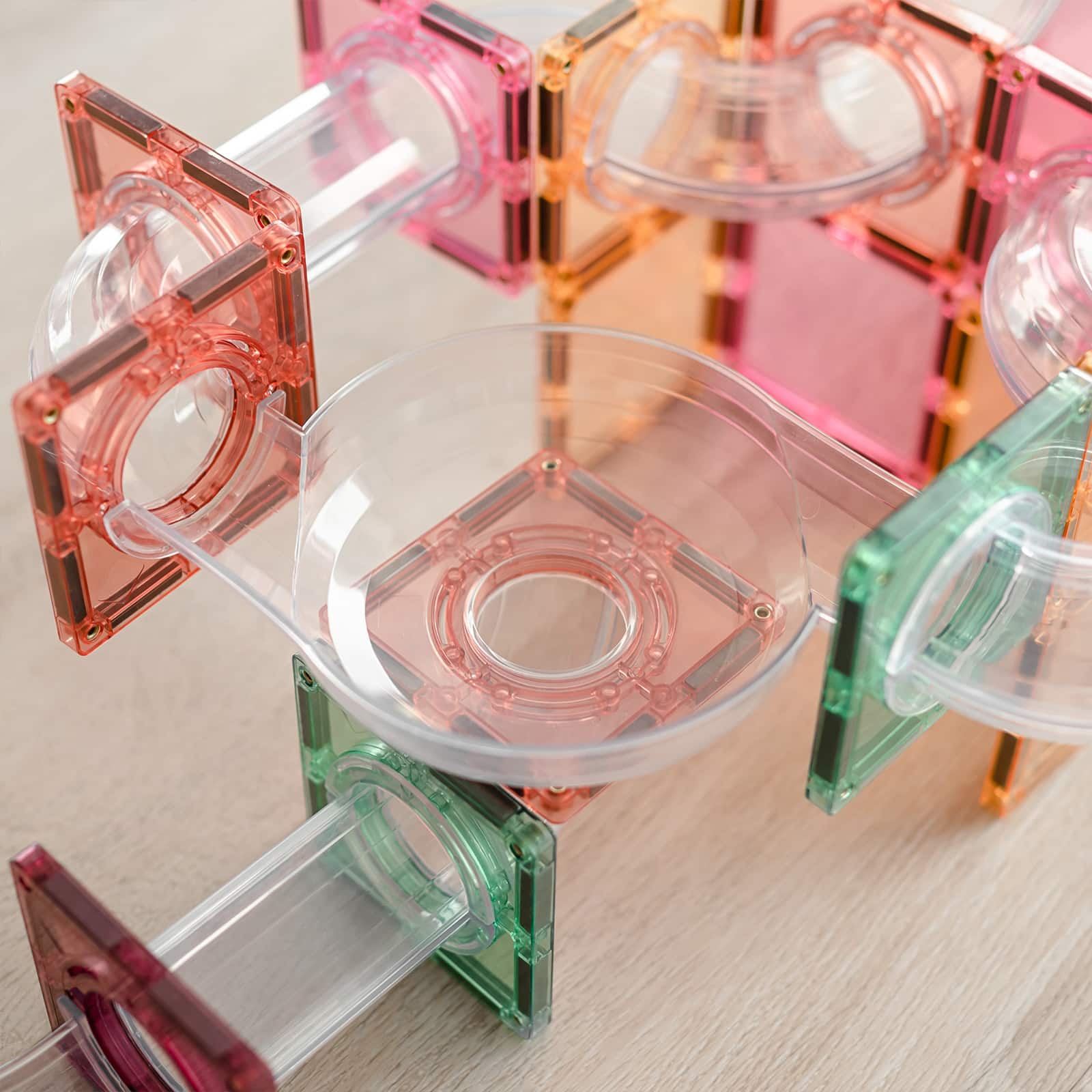 Connetix® Pastel Magnetic Tiles Ball Run Expansion Pack, 80ct.