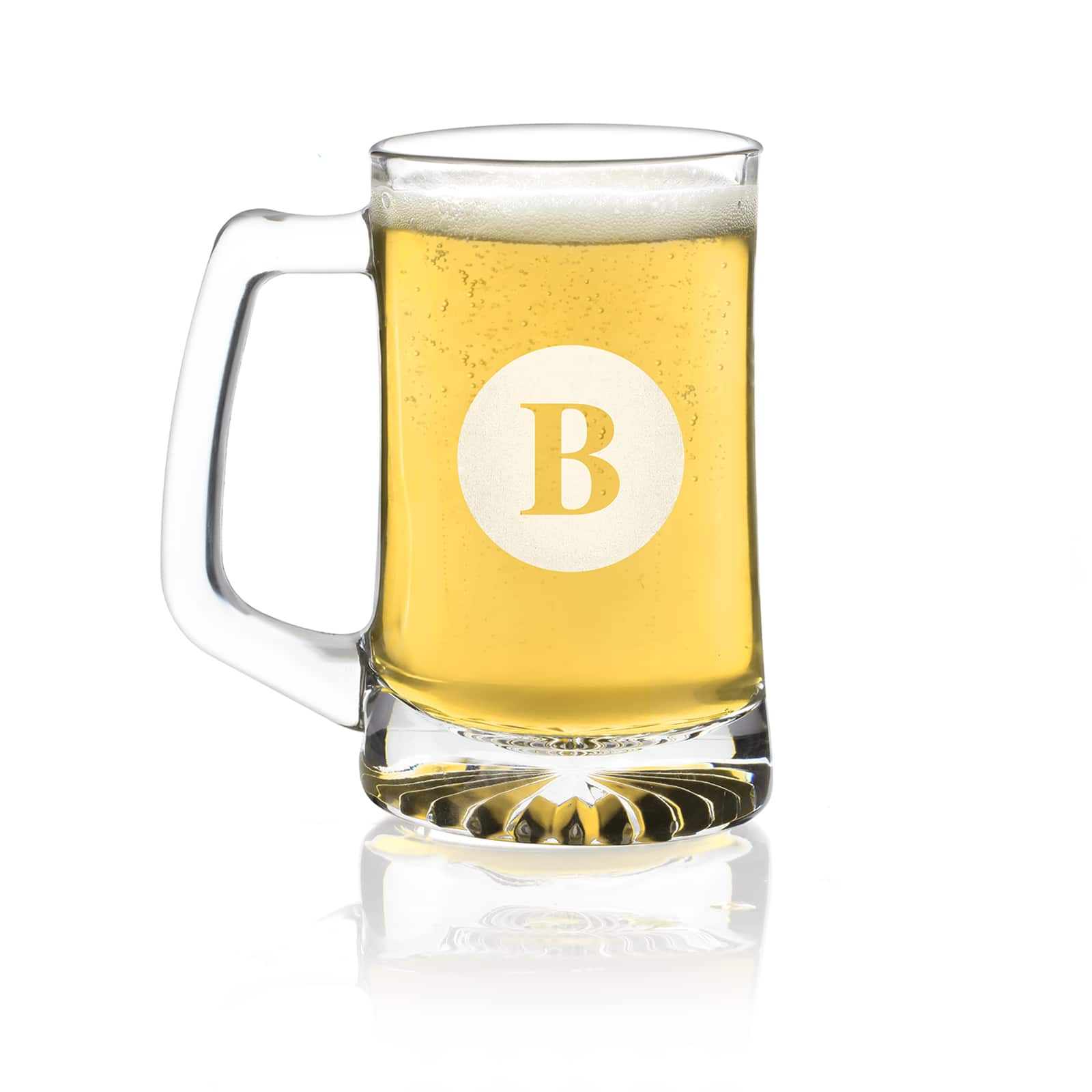 Hortense B. Hewitt Co. Engraved Glass Mug