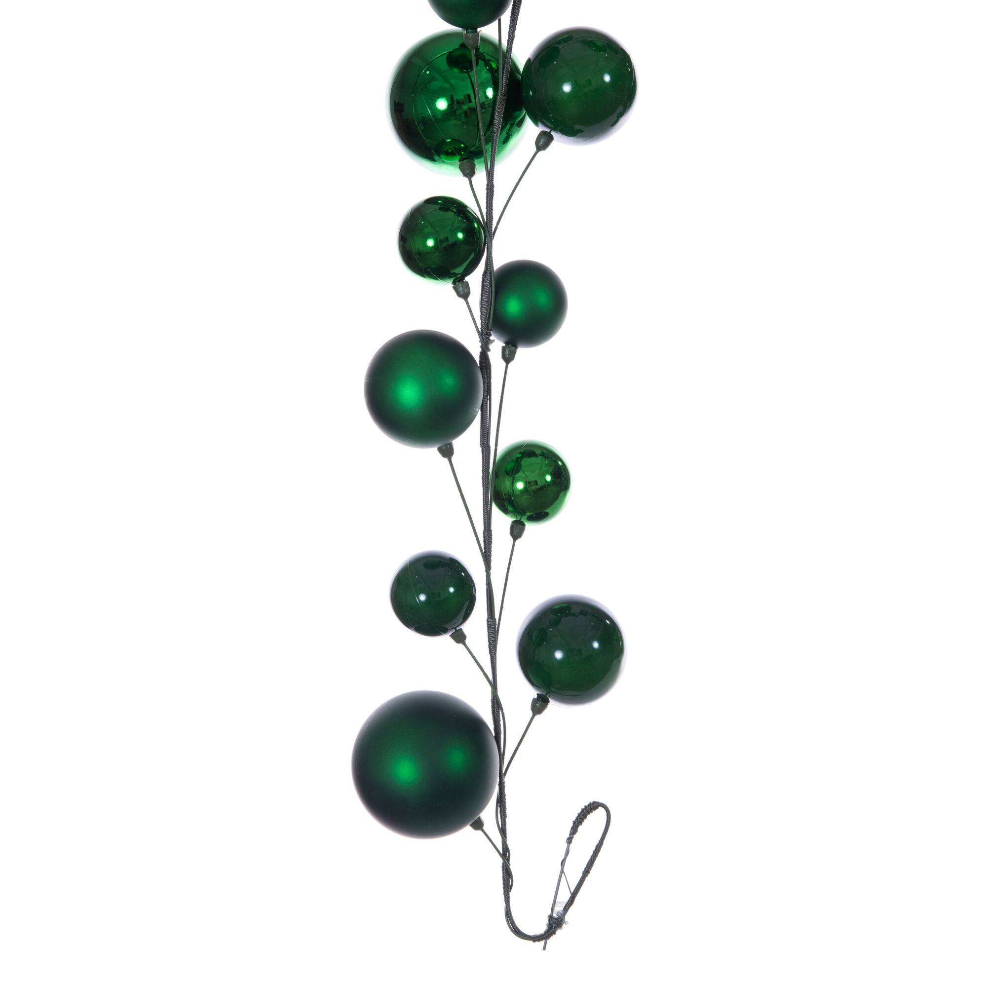 Vickerman 10ft. Shiny Ball Ornaments Branch Garland