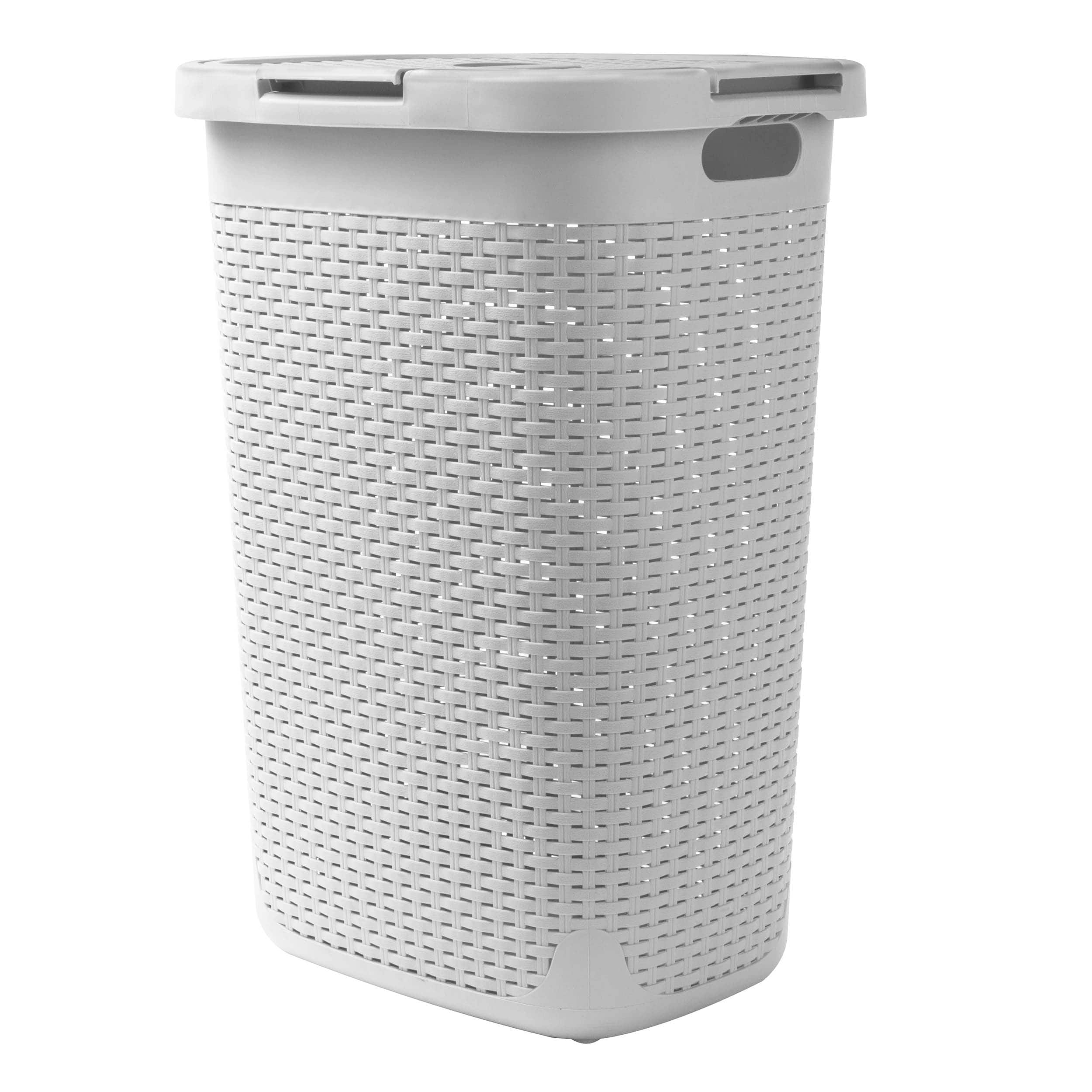 Mind Reader 60L Hamper Laundry Basket with Cutout Handles