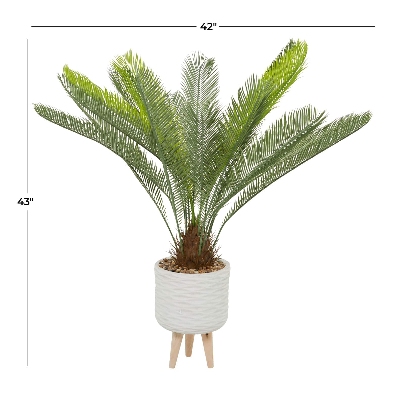 3.5ft. Potted Green Plastic Modern Artificial Foliage