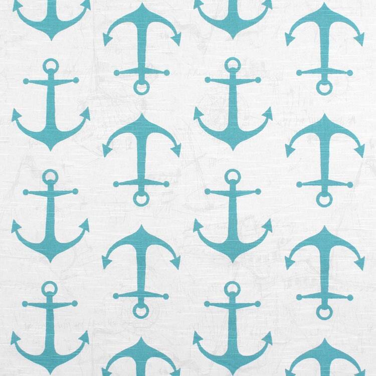 Anchors Coastal Blue Slub