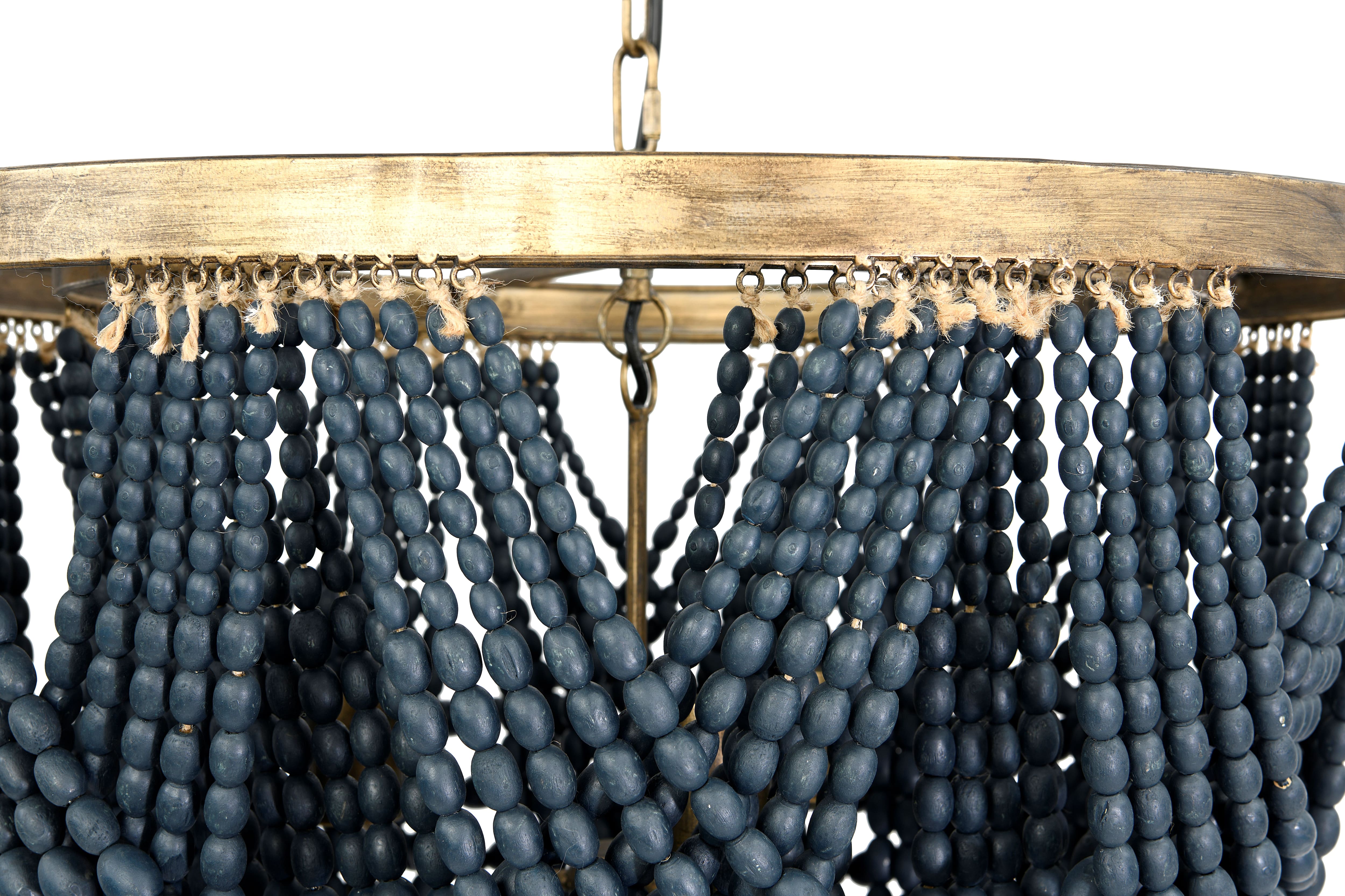 Hello Honey® 26" 2-Tier Draped Wood Bead Chandelier