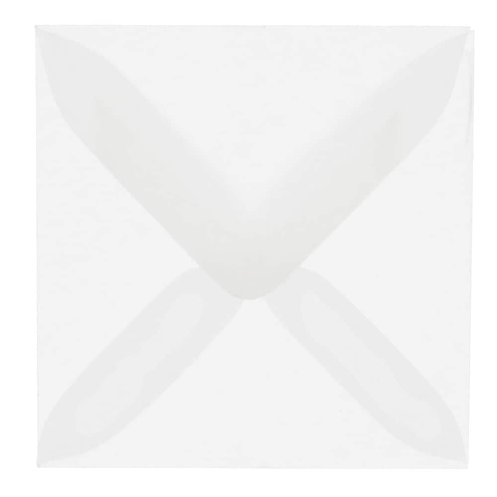 JAM Paper 3.125" x 3.125" Clear Square Translucent Vellum Invitation Envelopes