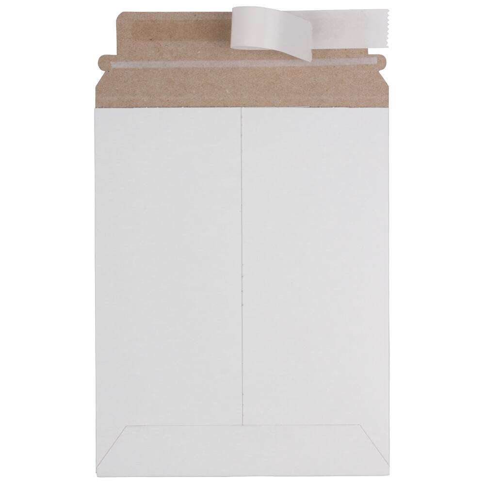 JAM Paper 7" x 9" White Flat Photo Mailer Peel & Seal Closure Envelopes, 6ct.