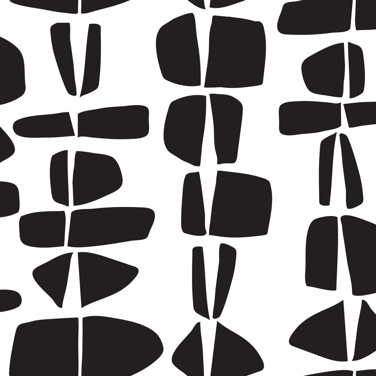 RoomMates Black Stacked Stones Peel & Stick Wallpaper