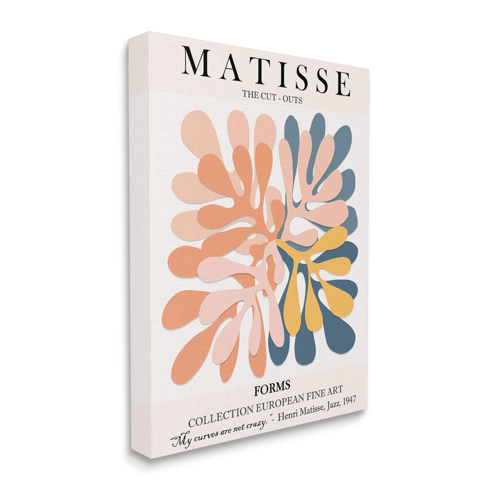 Stupell Industries Classical Matisse Painting Cut Out Forms Traditional Abstract Canvas Wall Art