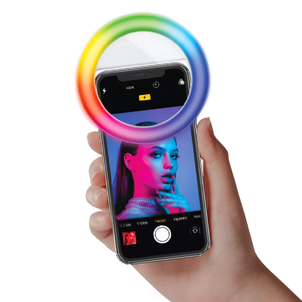Bower White & RGB LED Clip-On Rechargeable Selfie Light