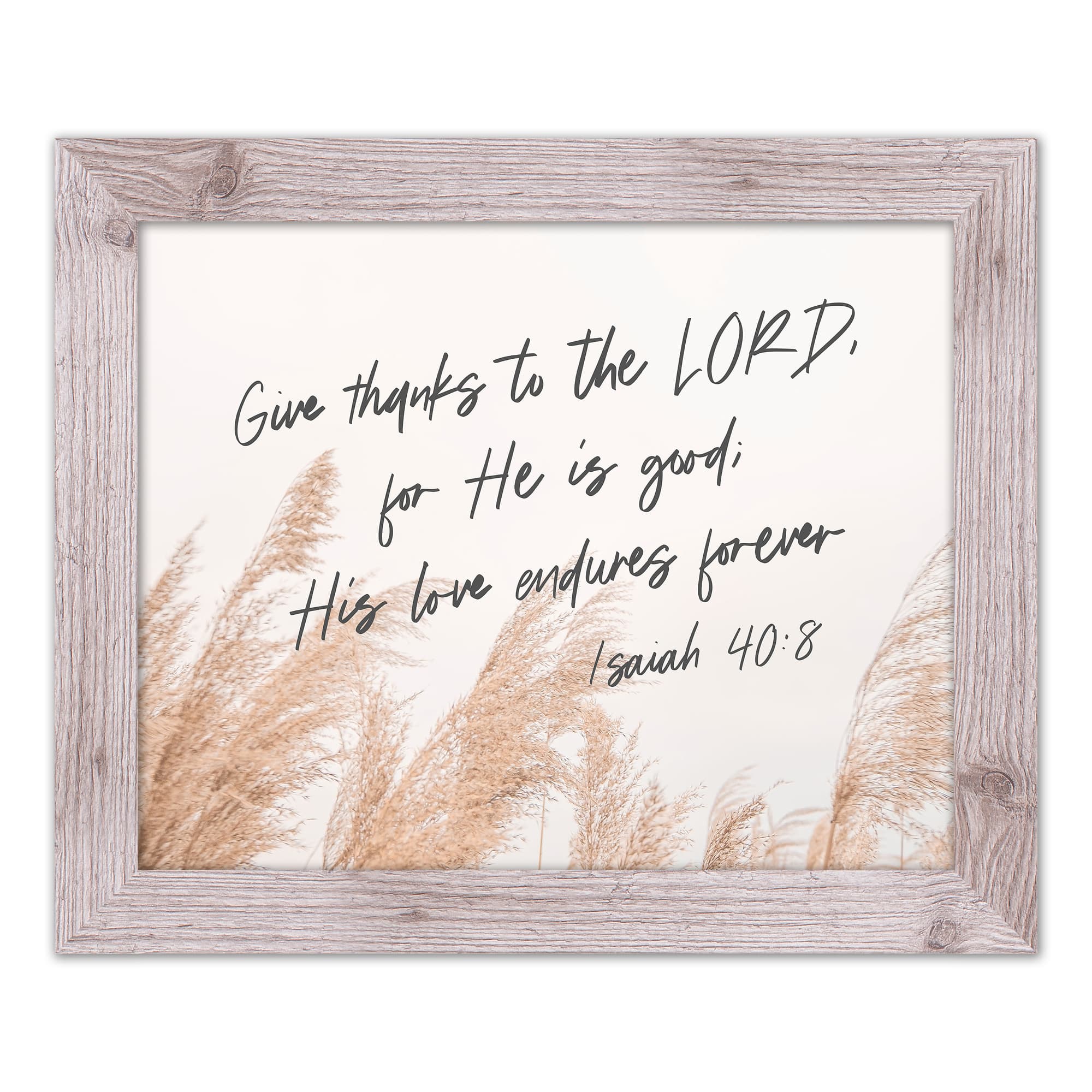 Give Thanks to the Lord Western White Framed Print