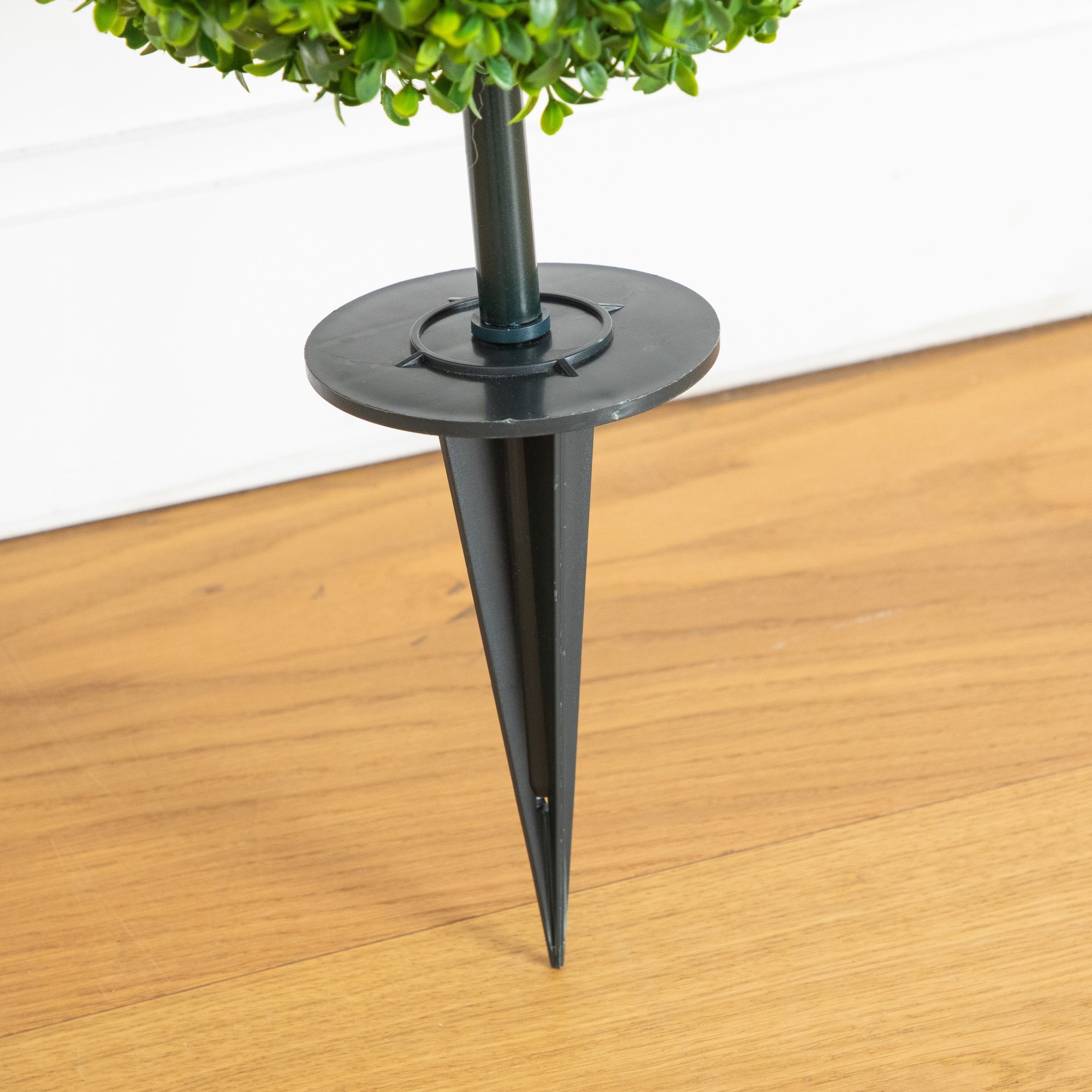 3ft. UV Resistant Artificial Boxwood Topiary with Integrated Ground Stake (Indoor/Outdoor)