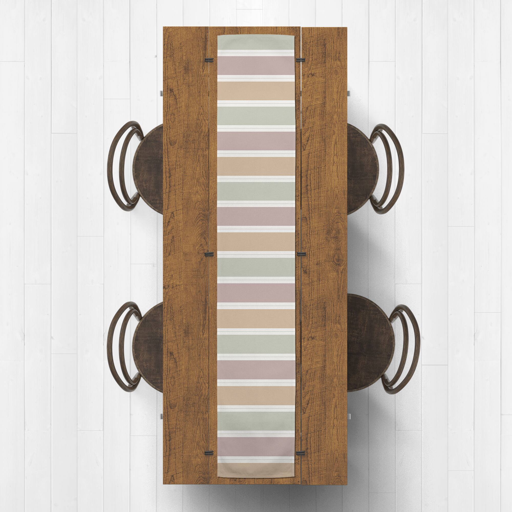Soft Stripes Outdoor Table Runner