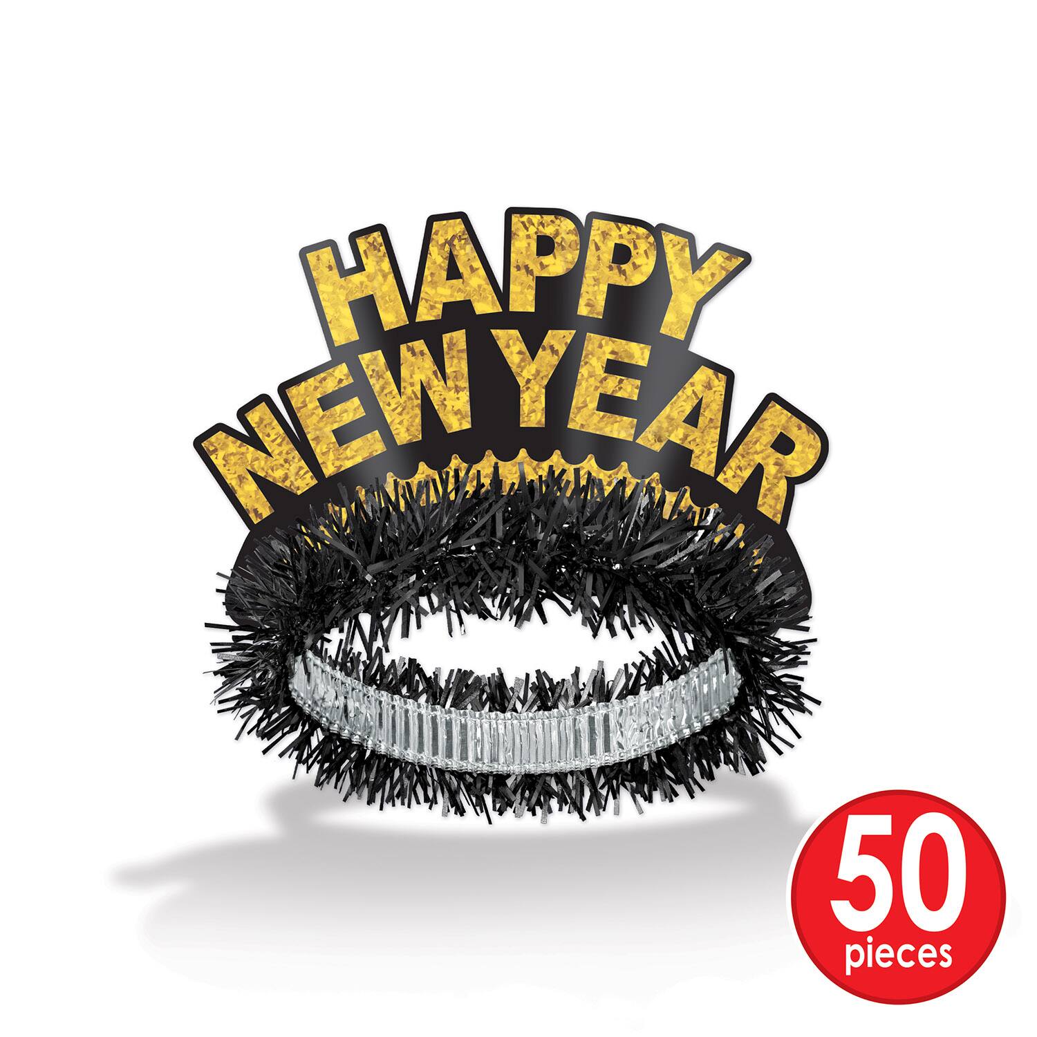 Beistle Black & Gold New Year Showtime Deluxe Party Favor Kit For 100