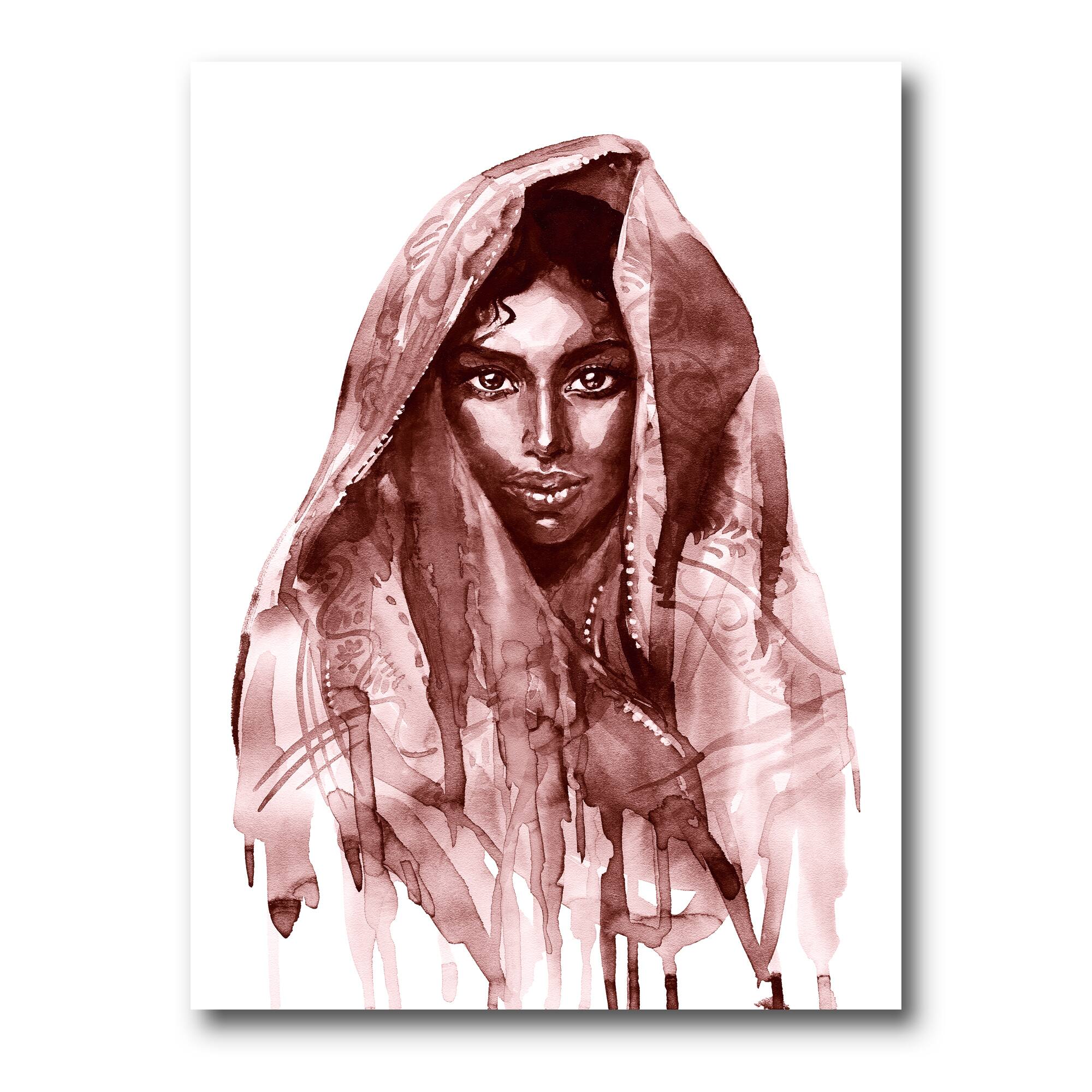 Designart - Monochrome Portrait of Young Indian Woman II
