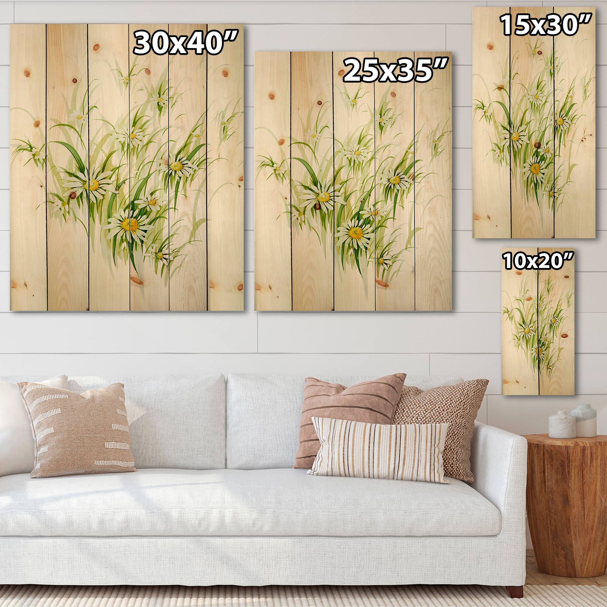 Designart - Retro Drawing of Flowers I
