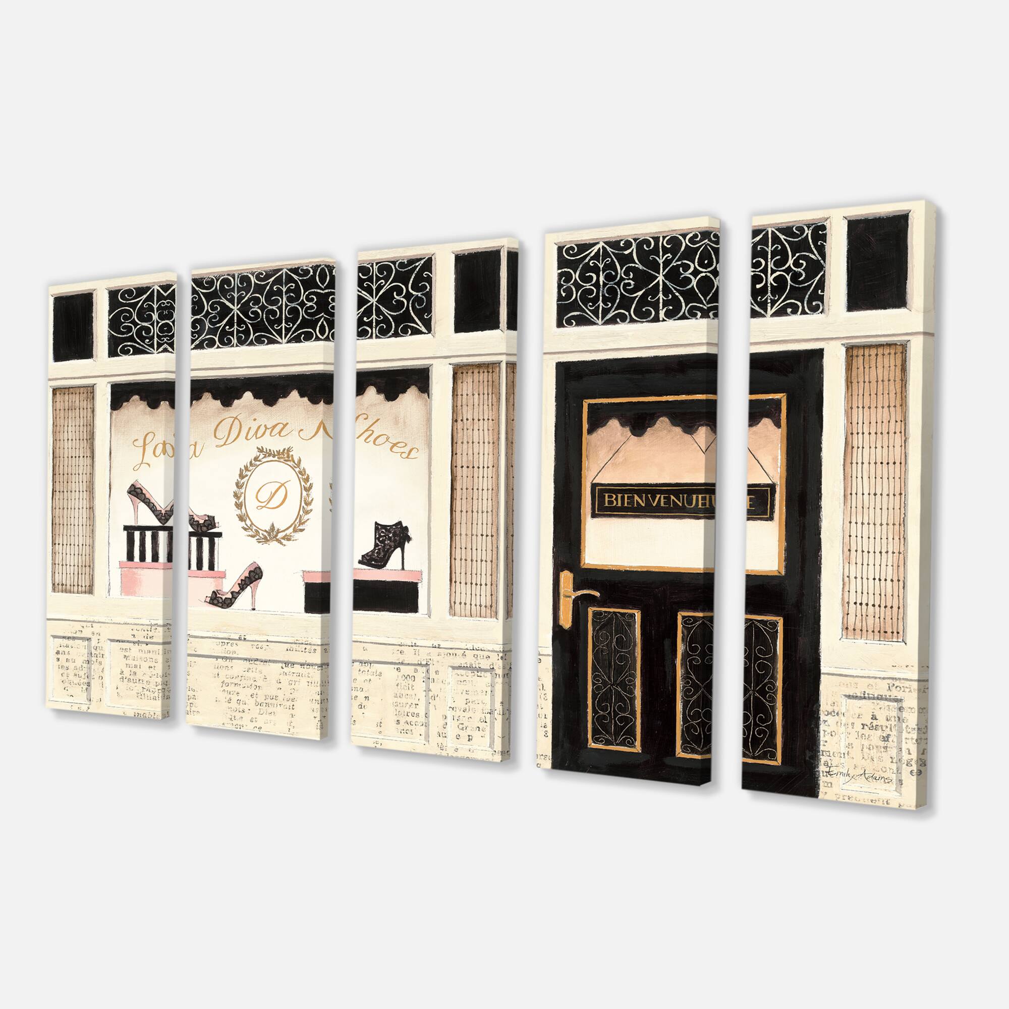 Designart - Paris Diva Shoes Painting