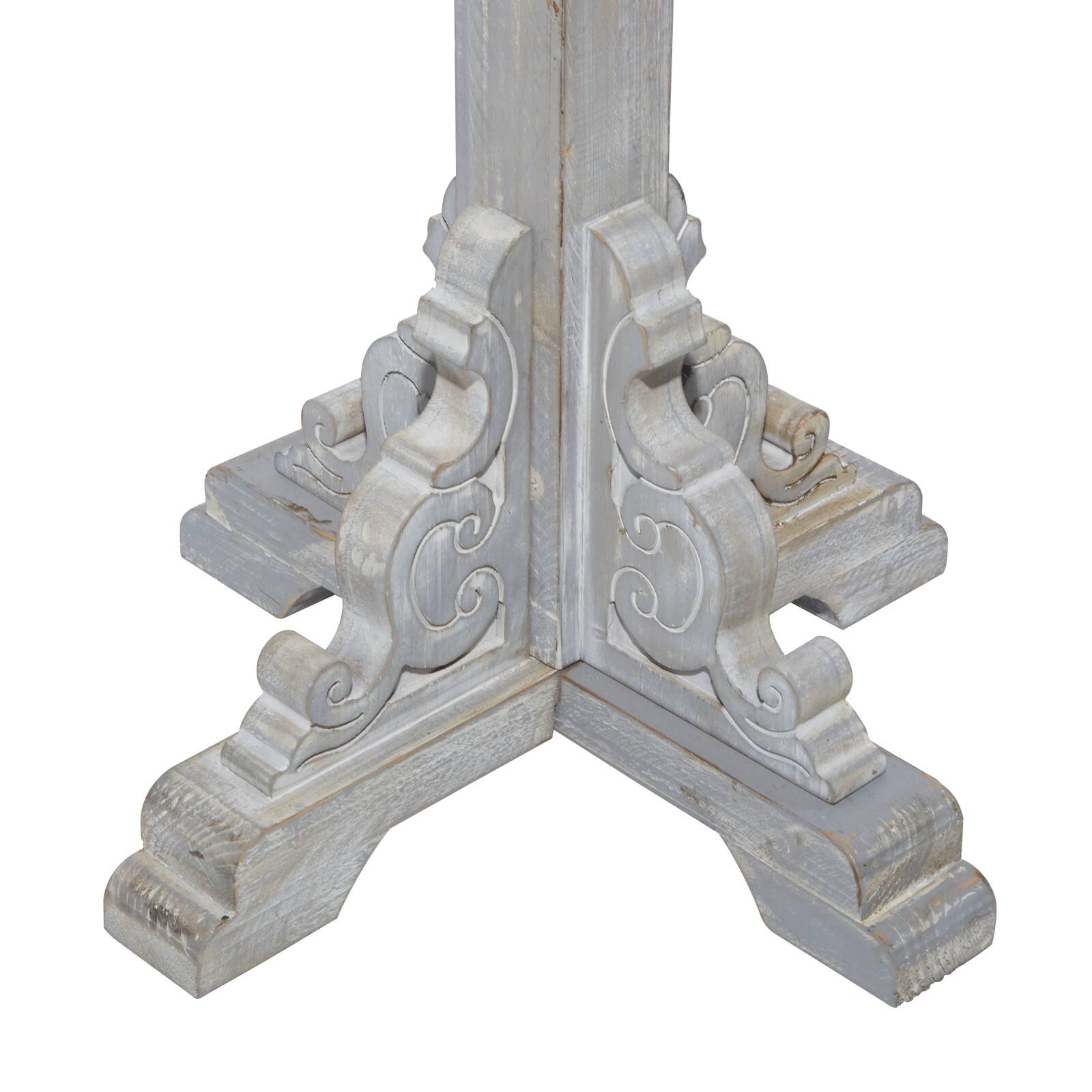 74" Gray Wood & Metal Farmhouse Coat Rack