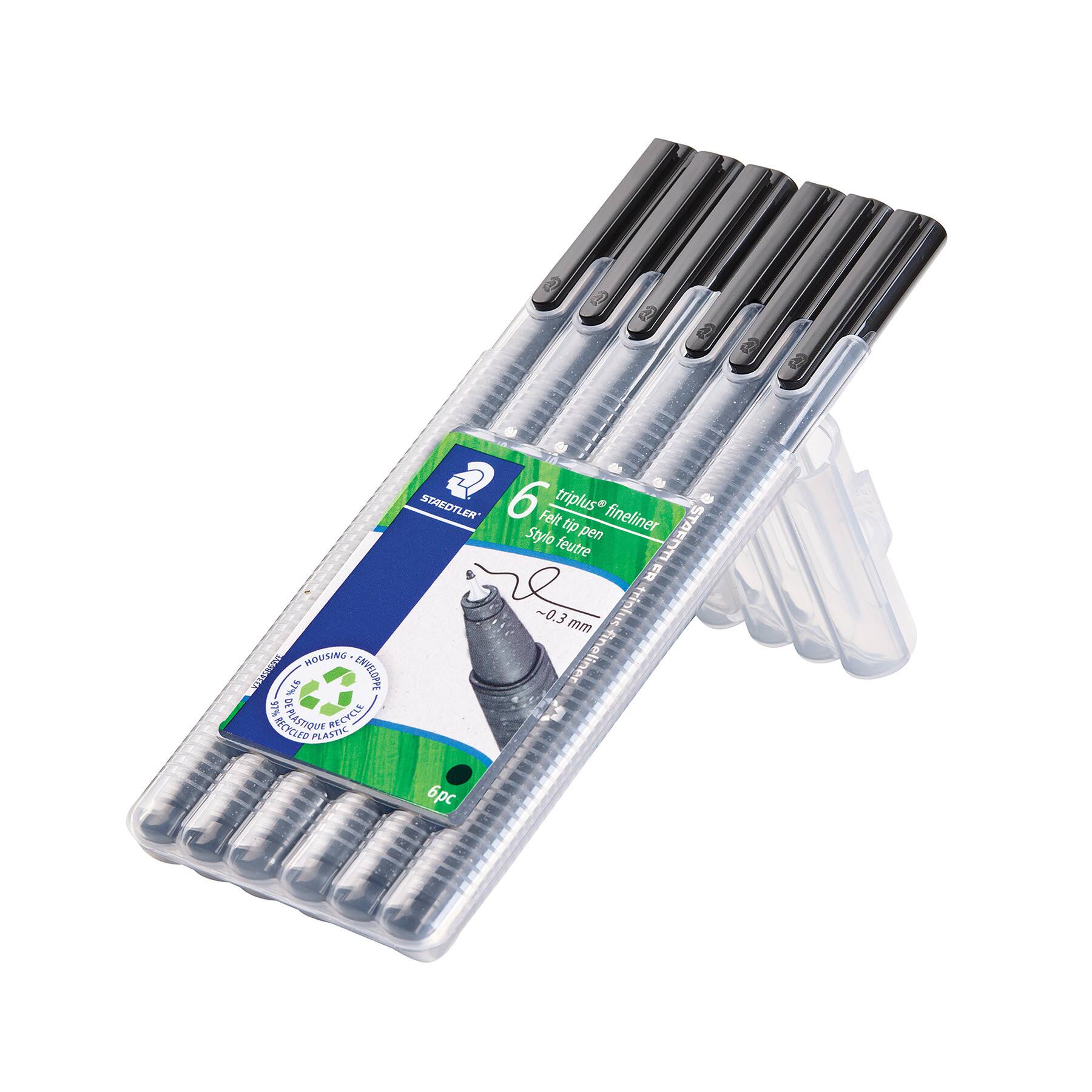 STAEDTLER® Triplus® 0.3mm Black Superfine Fineliner Pens, 6ct.
