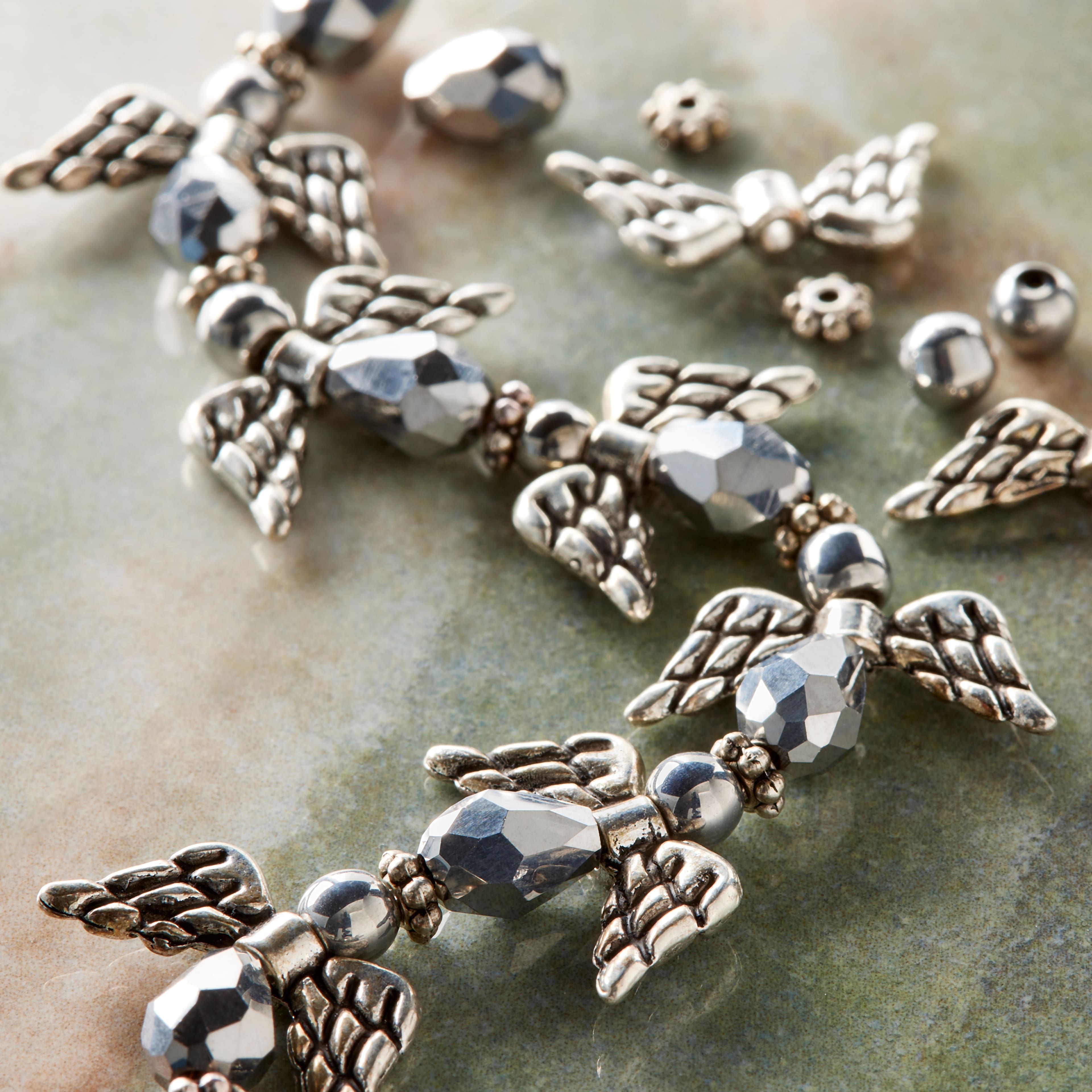 12 Pack: Glass & Metal Angel Beads by Bead Landing™