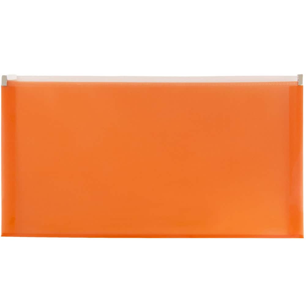 JAM Paper 5'' x 10'' Clear Plastic Pencil Pouch with Zip Closure