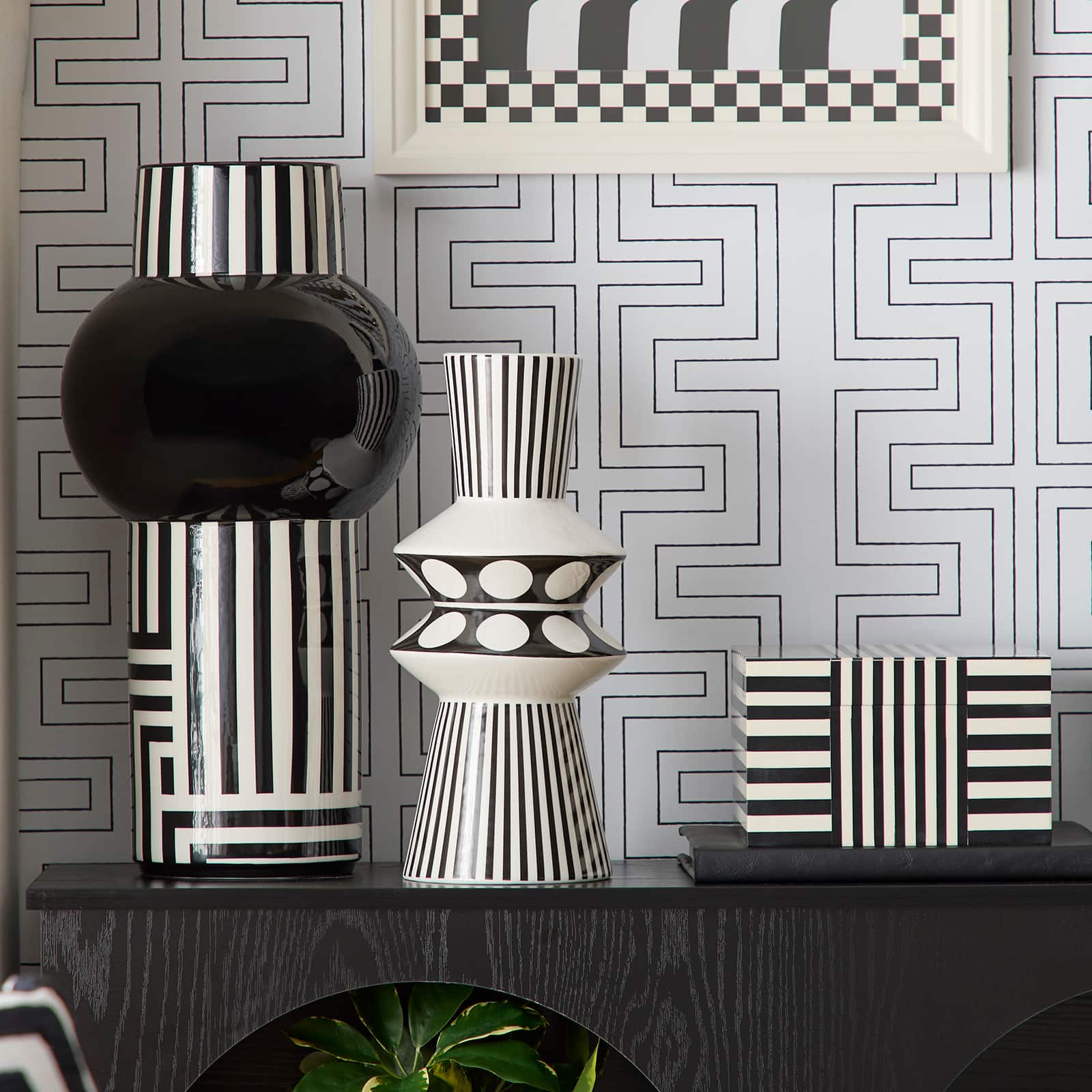 Jonathan Adler x Michaels 14.5" Black & White Circle Ceramic Vase