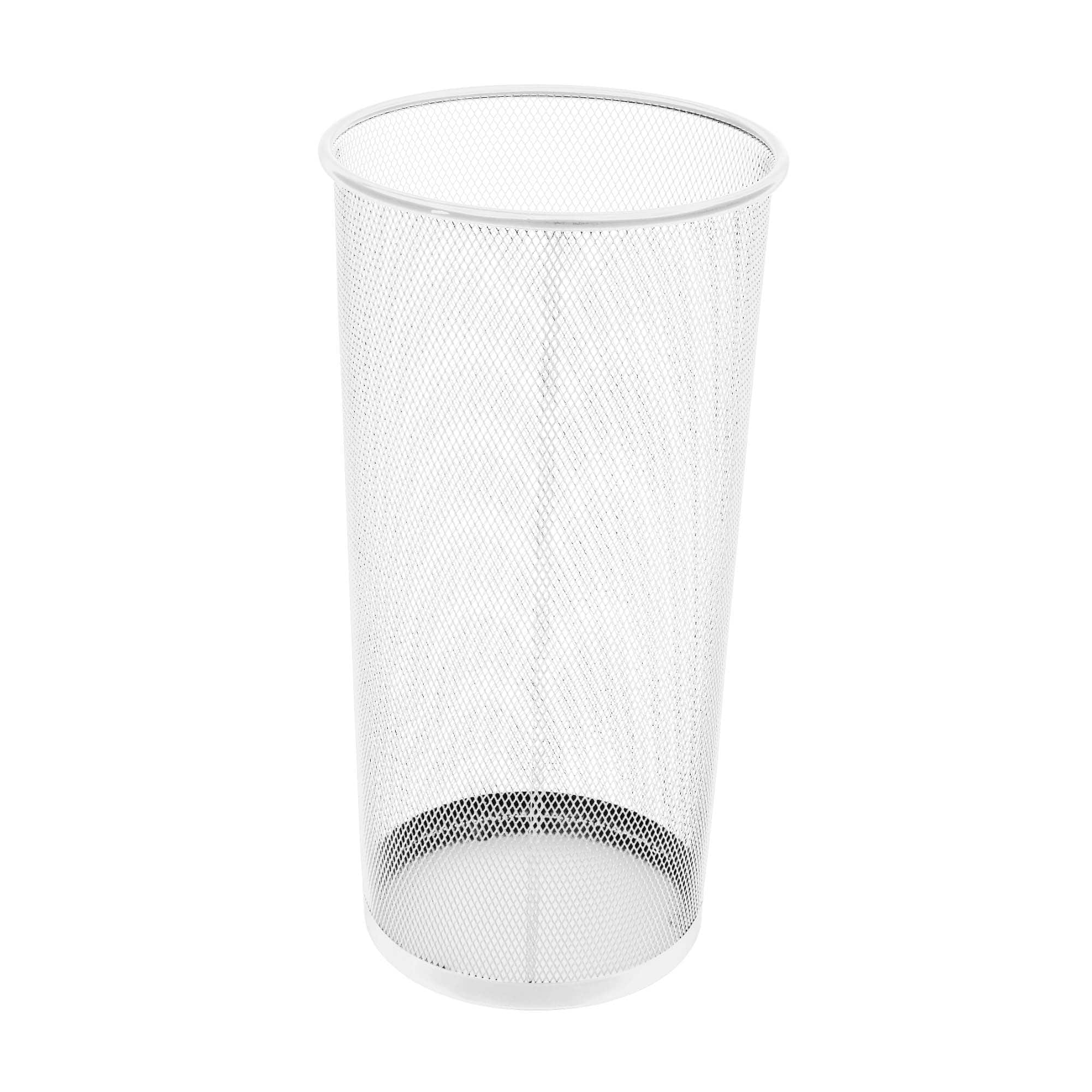 Mind Reader White Metal Mesh Umbrella Holder Basket
