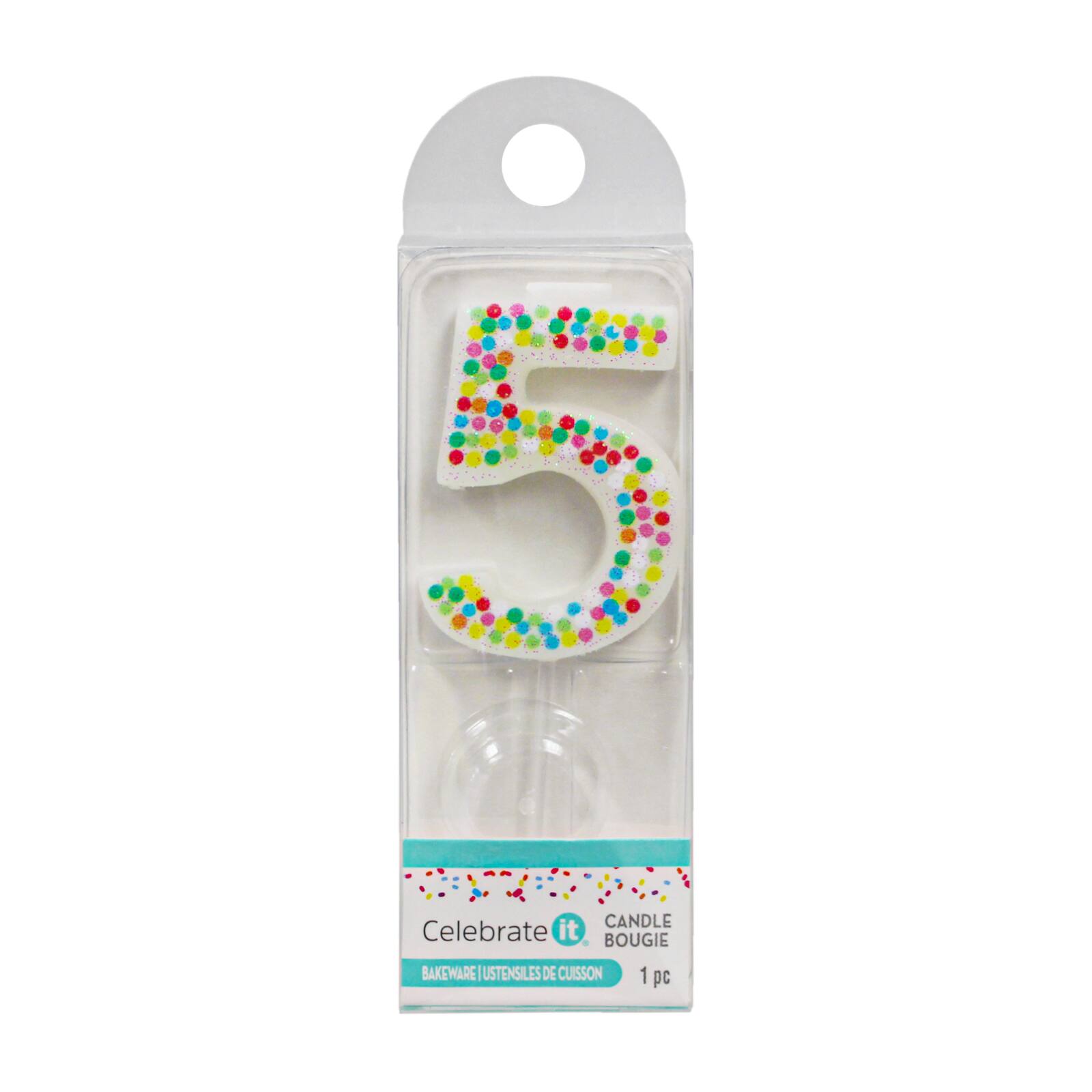 Confetti Number Birthday Candle by Celebrate It™