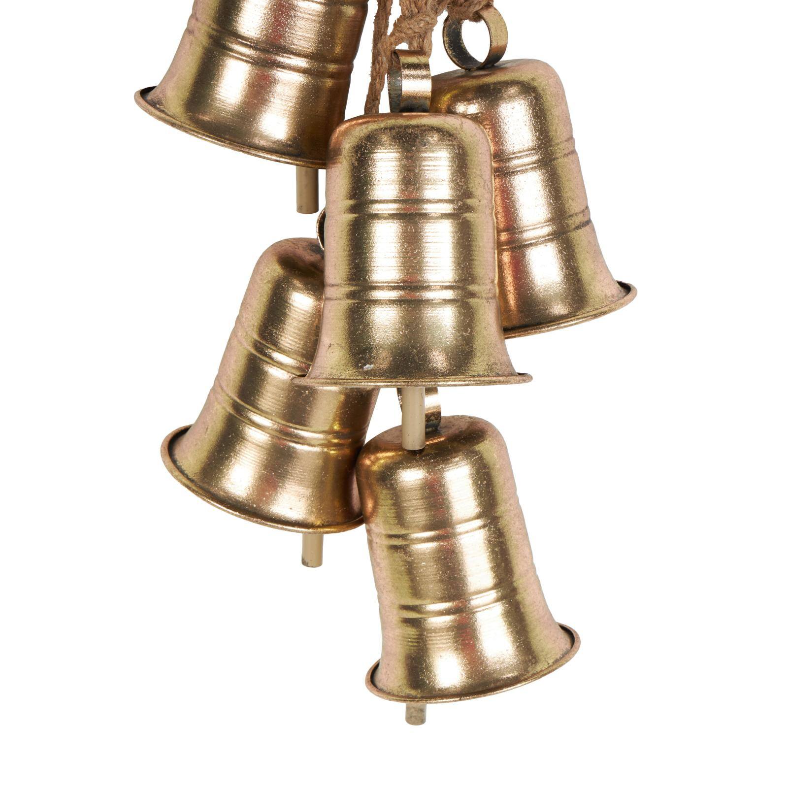 26" Gold Metal Cascading Cluster Decorative Bells