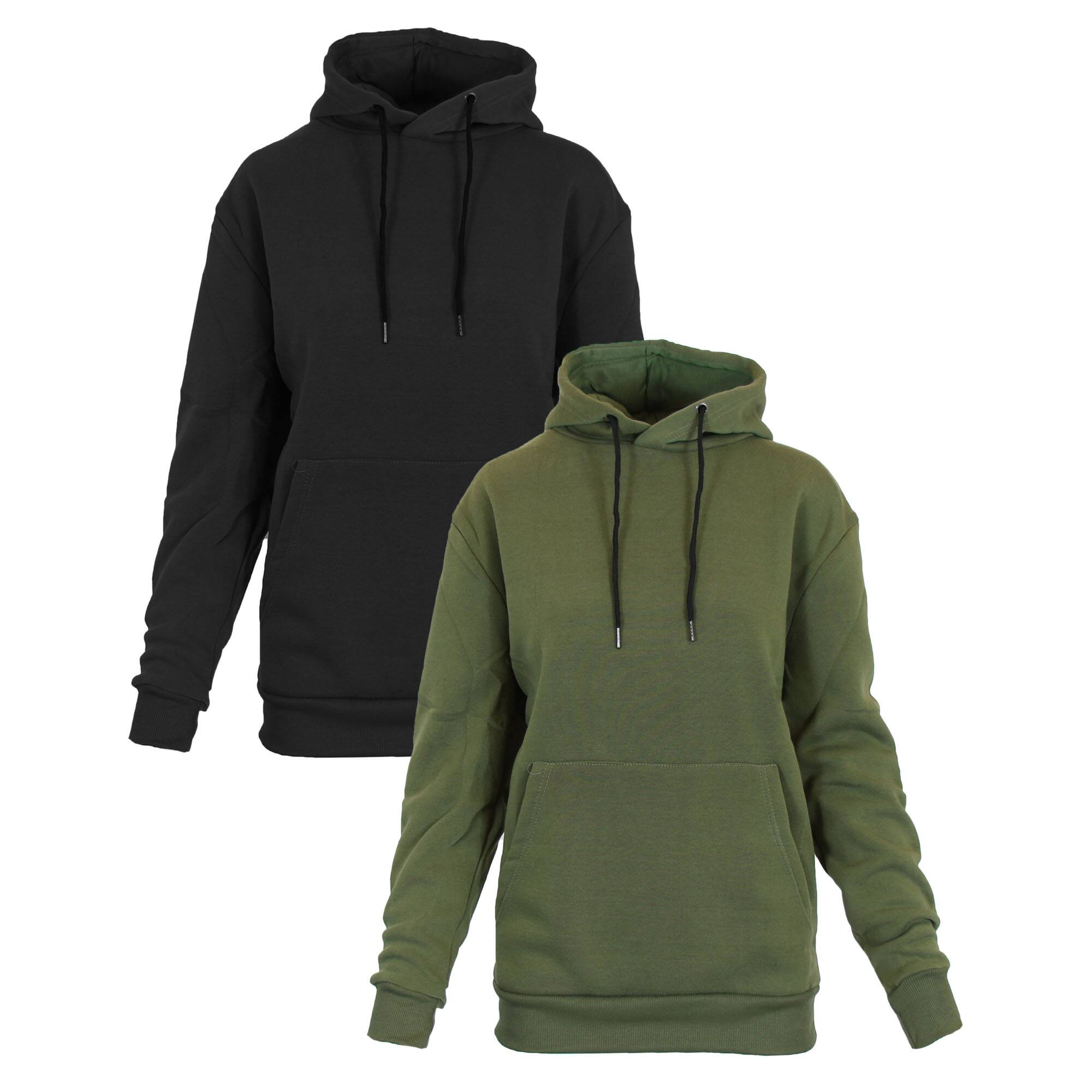 Galaxy by Harvic Heavyweight Fleece-Lined Women's Pullover Sweater Hoodie 2 Pack