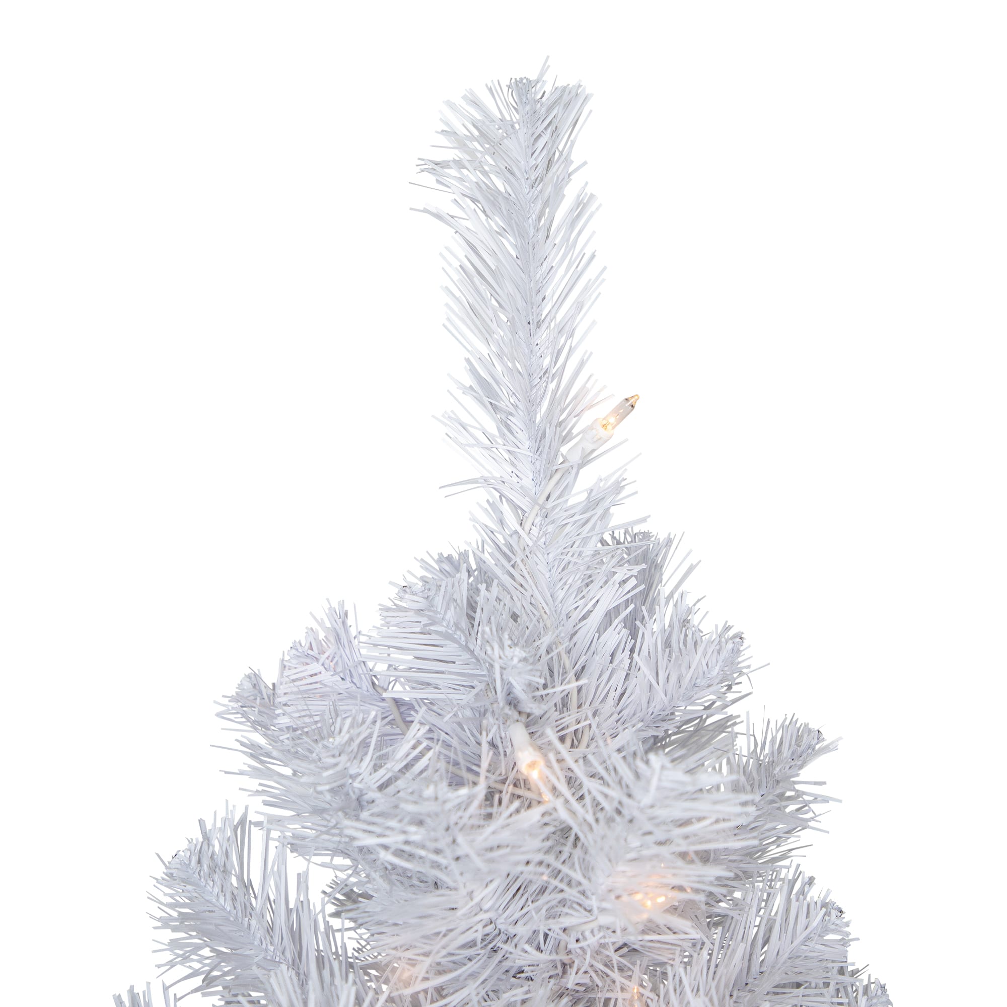 6.5ft. Pre-Lit White Winston Pine Artificial Christmas Tree, Clear Lights