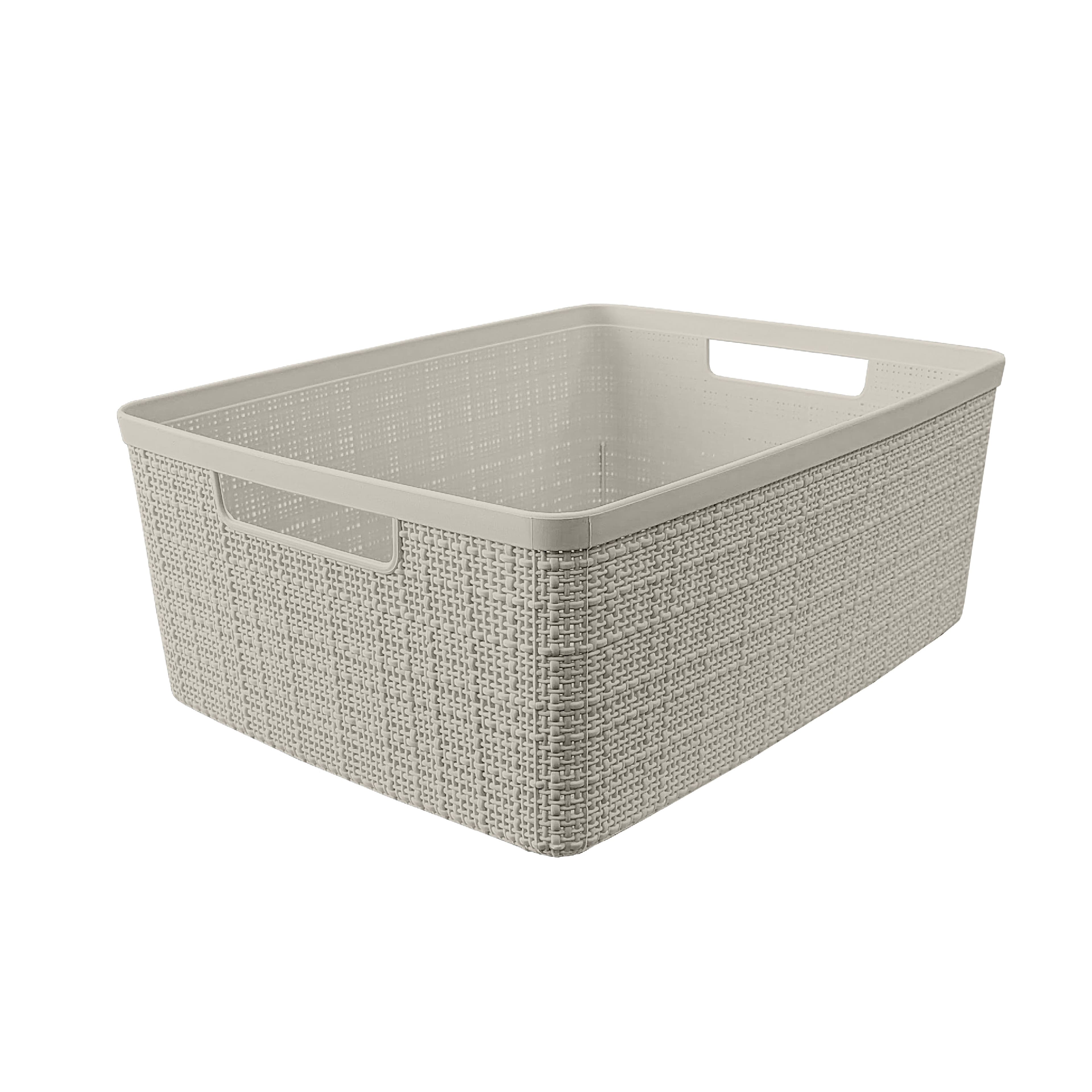 Curver® Jute Cream Plastic Storage Basket Organizer