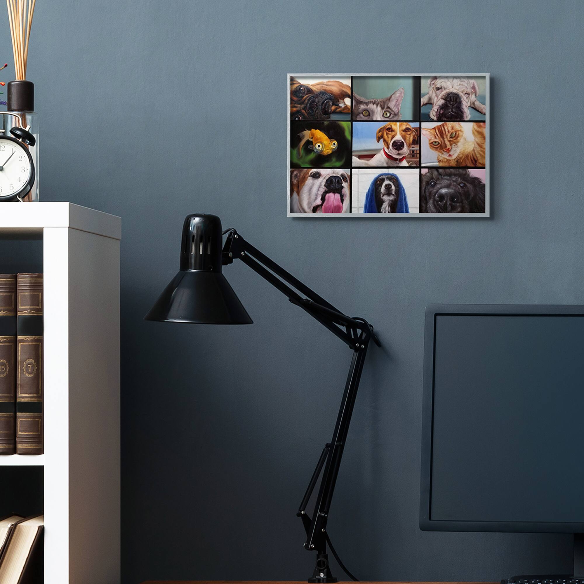 Stupell Industries Animal Video Chat Meeting Wall Art